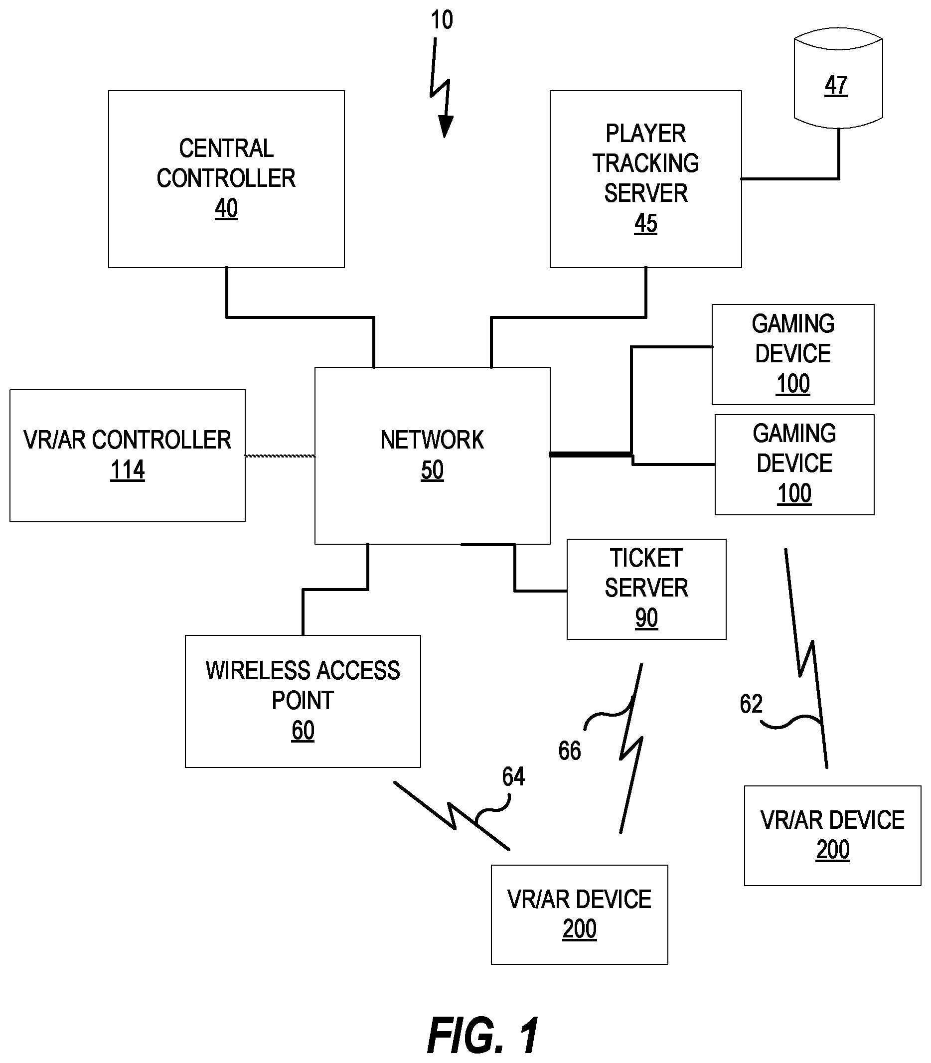 Patent US12569762 Figure 1 – Sensory interactivity modification in a virtual reality environment