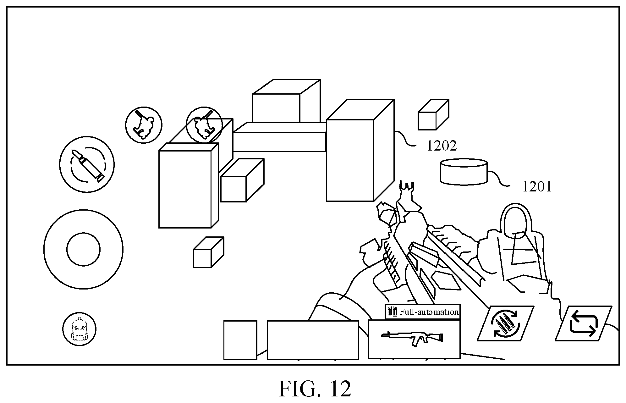 Patent US12569769 Figure 7 – Virtual prop display method for searching a virtual container