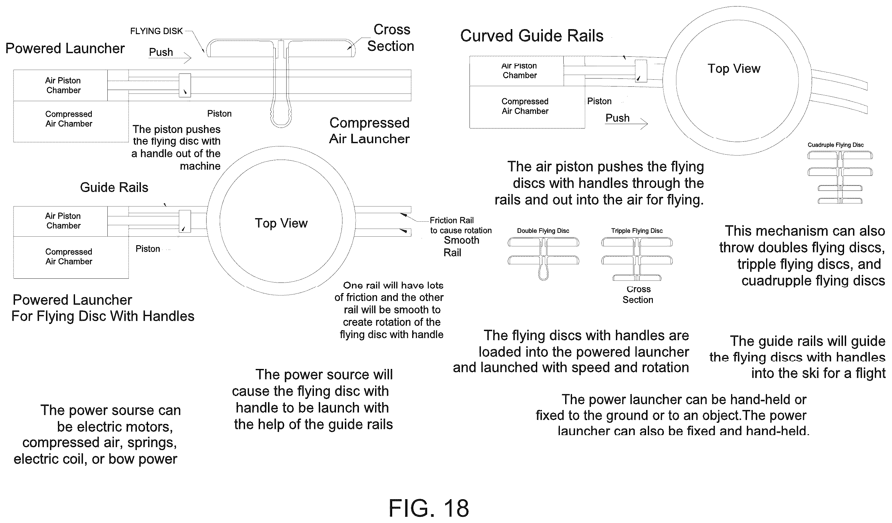 Patent US12569778 Figure 18 – Flying disc(s) with handle