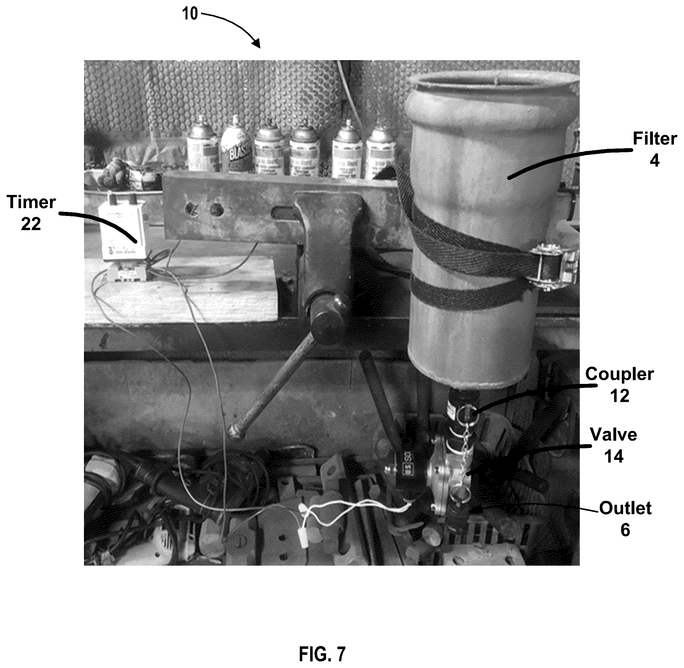 Patent US12569785 Figure 7 – Automatic flushing system for filters associated with an irrigation system