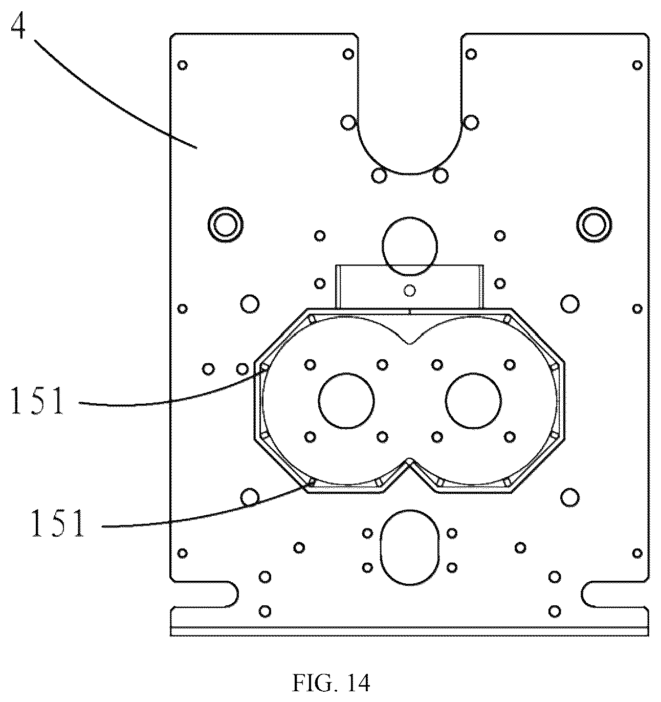 Patent US12569787 Figure 14 – Multi-plate or laminated screw press