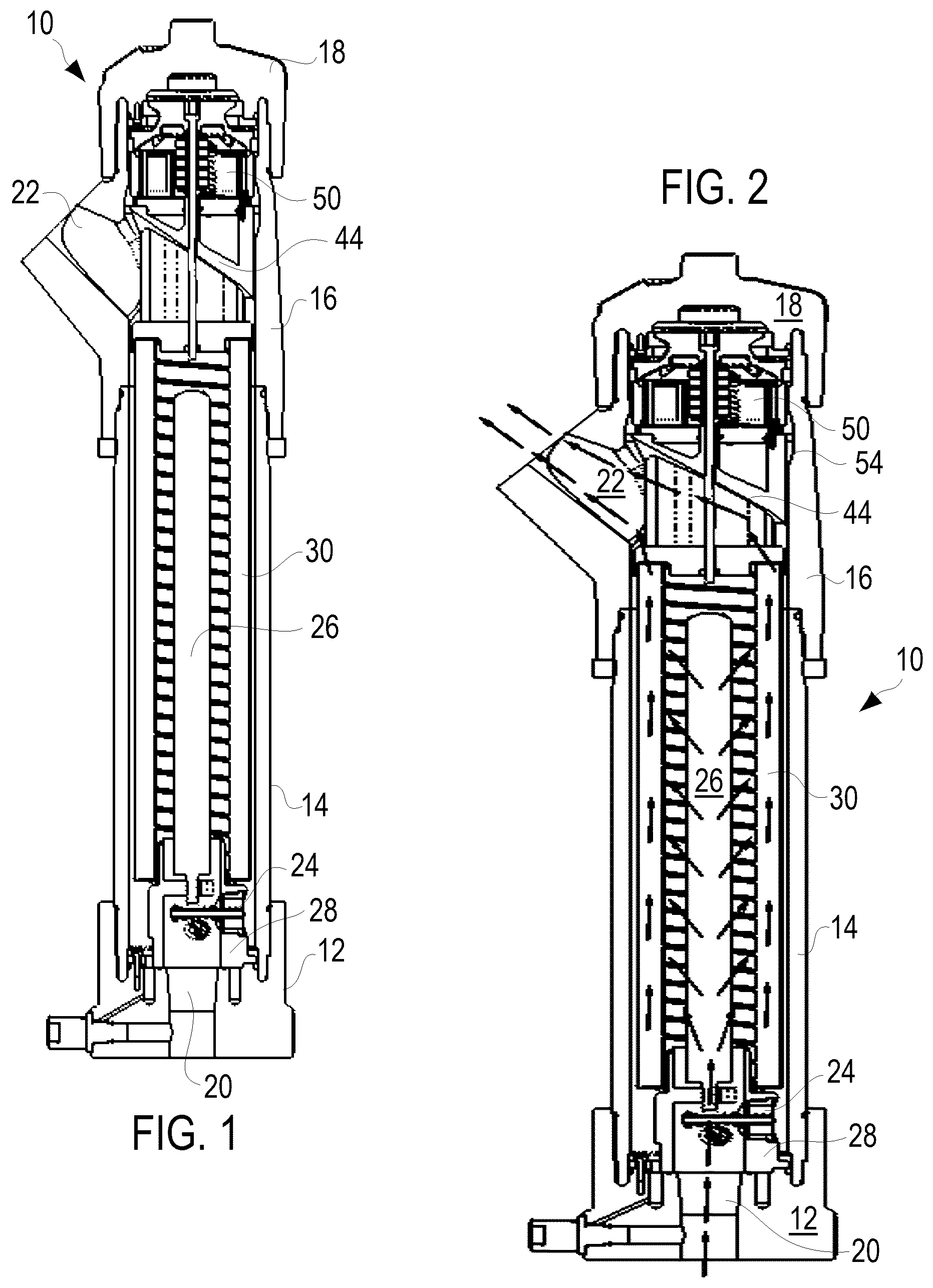 Patent US12569788 Figure 1 – Filter assembly with minimized pressure with replaceable element therefore with integrated diverter endcap