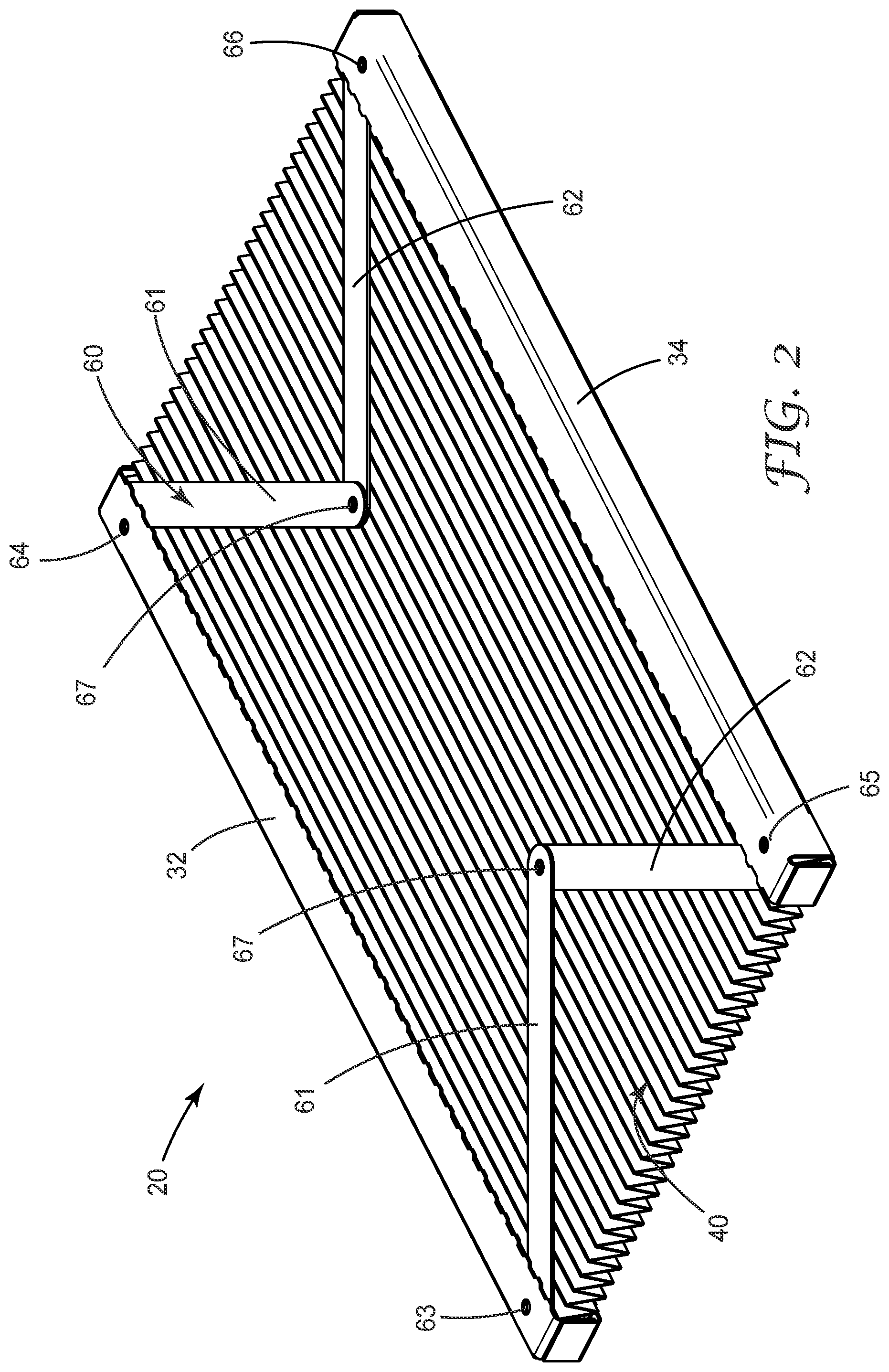 Patent US12569794 Figure 2 – Collapsible air filter and associated packaging
