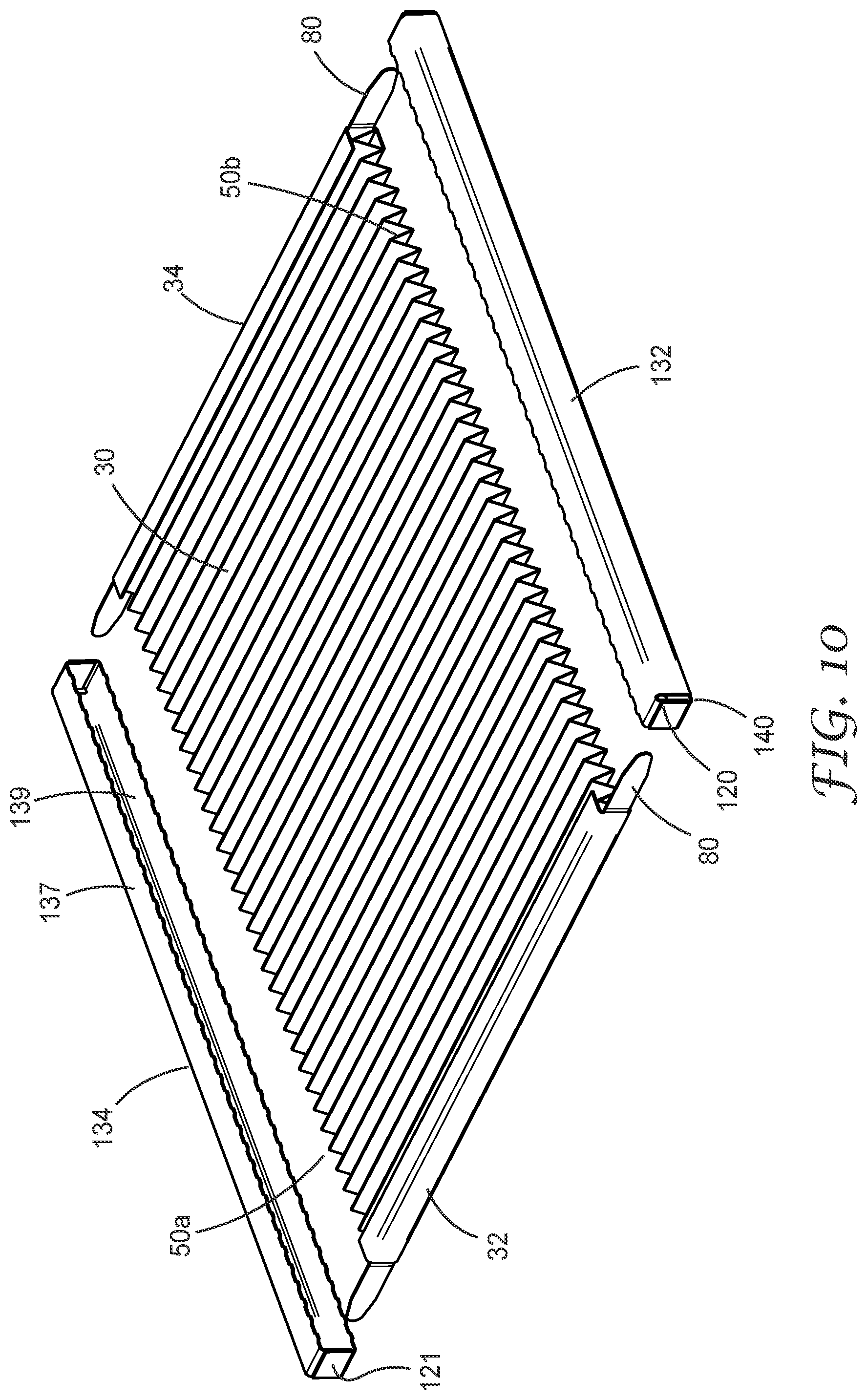 Patent US12569794 Figure 10 – Collapsible air filter and associated packaging