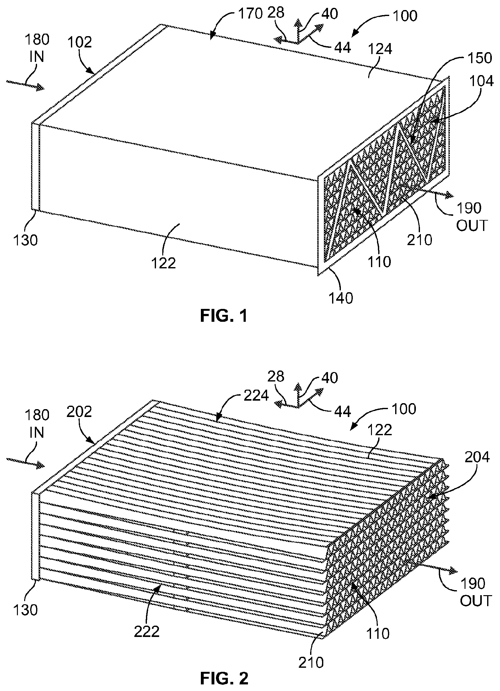 Patent US12569797 Figure 1 – Formed filter media