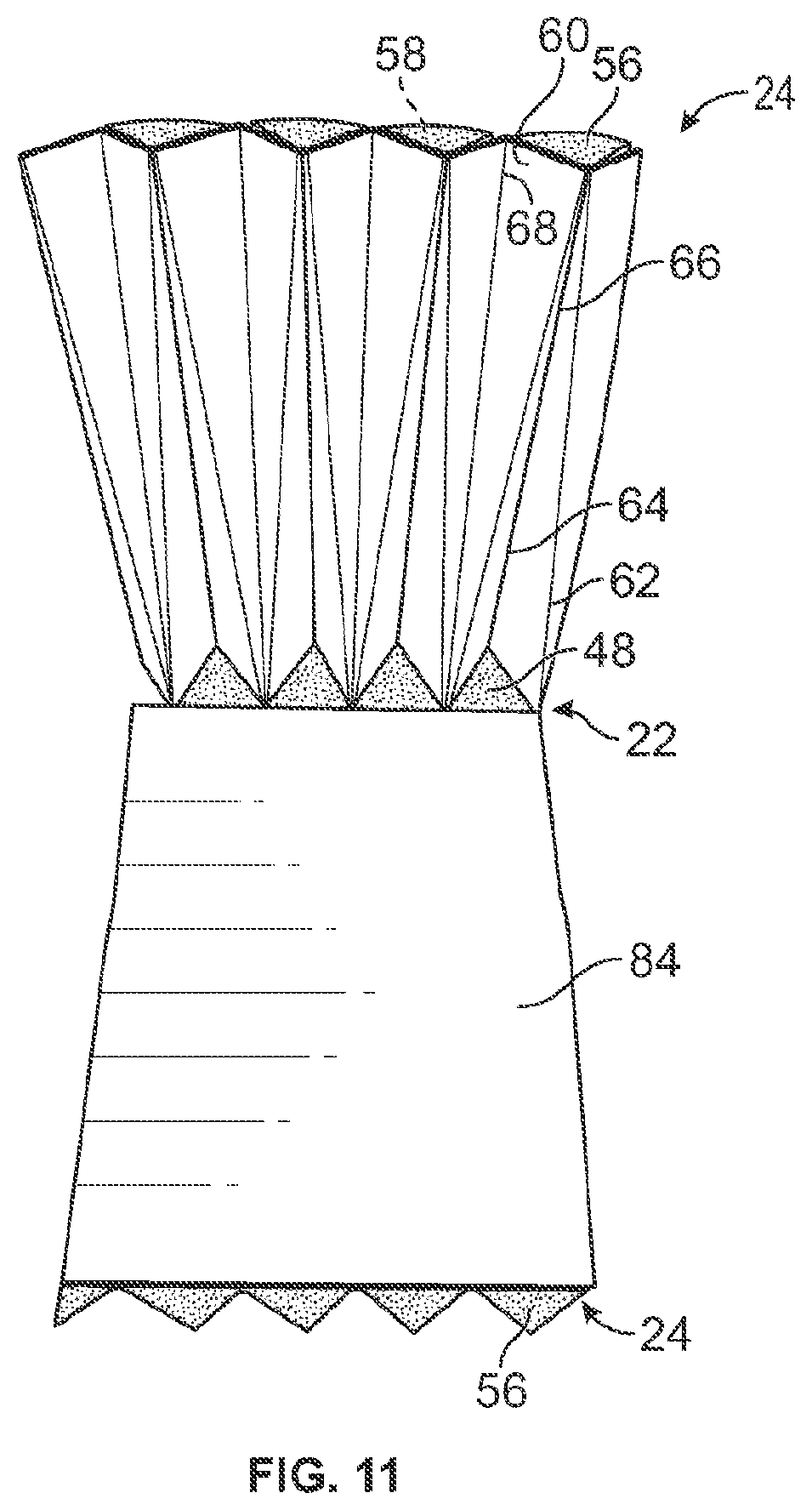 Patent US12569797 Figure 8 – Formed filter media