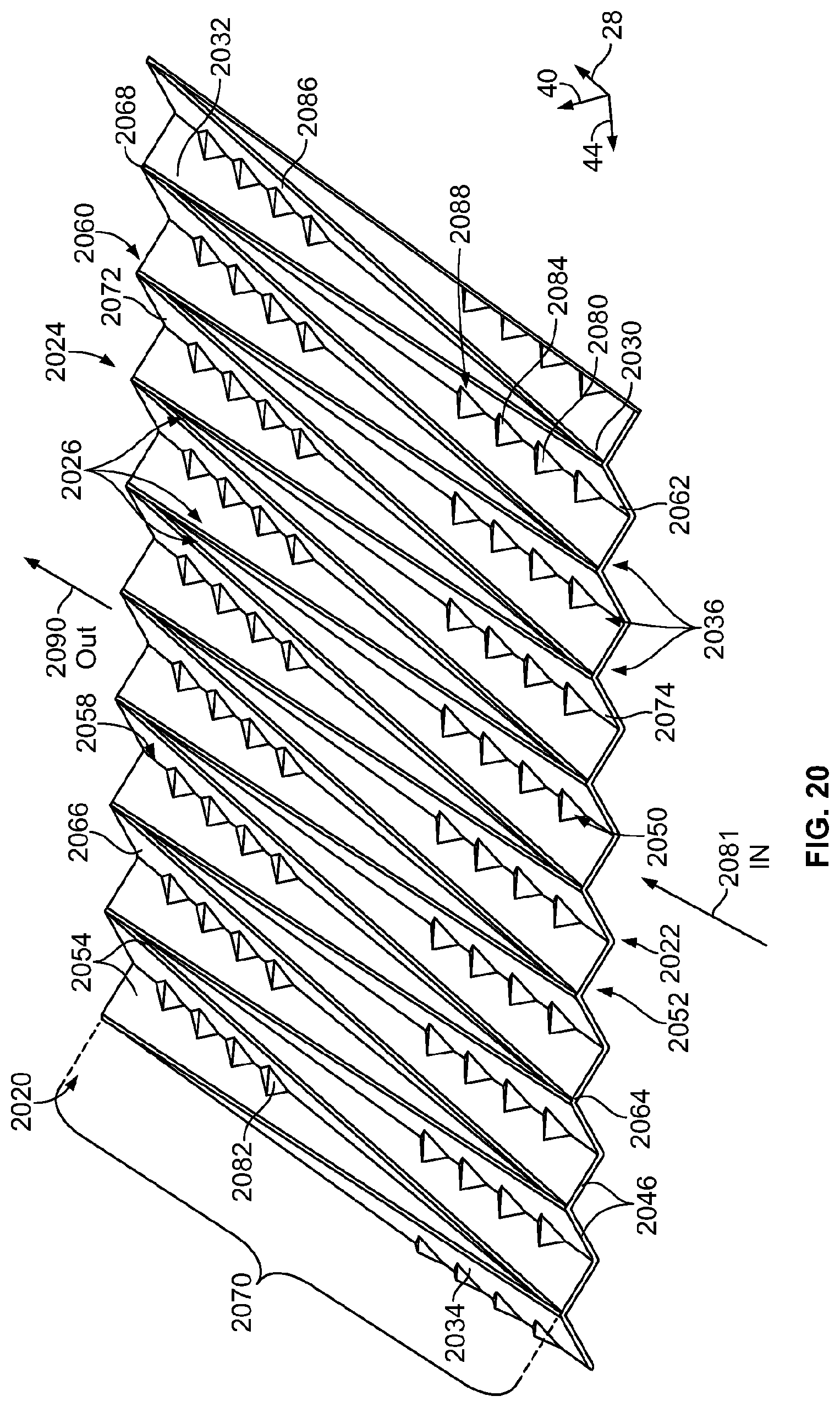 Patent US12569797 Figure 13 – Formed filter media