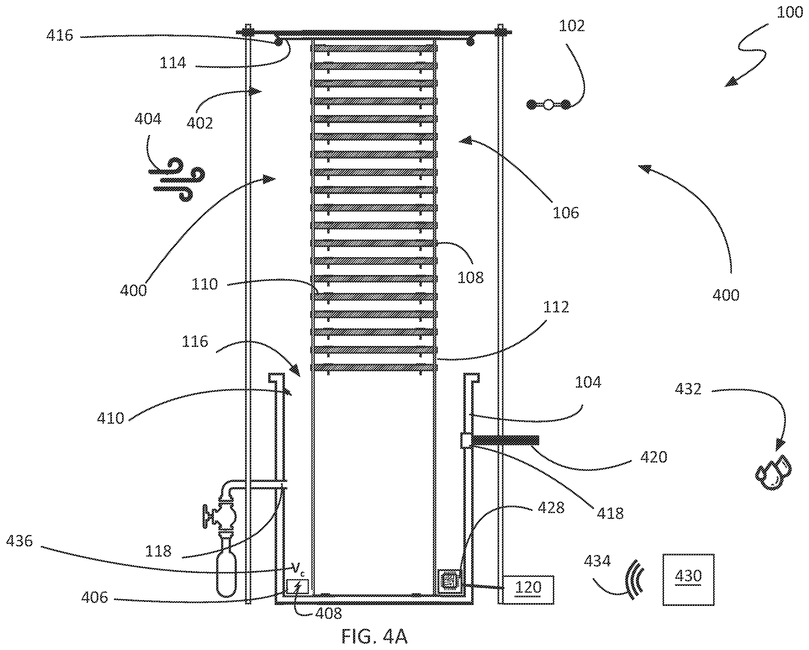 Patent US12569798 Figure 7 – Device and method for passive collection of atmospheric carbon dioxide with electro-swing materials