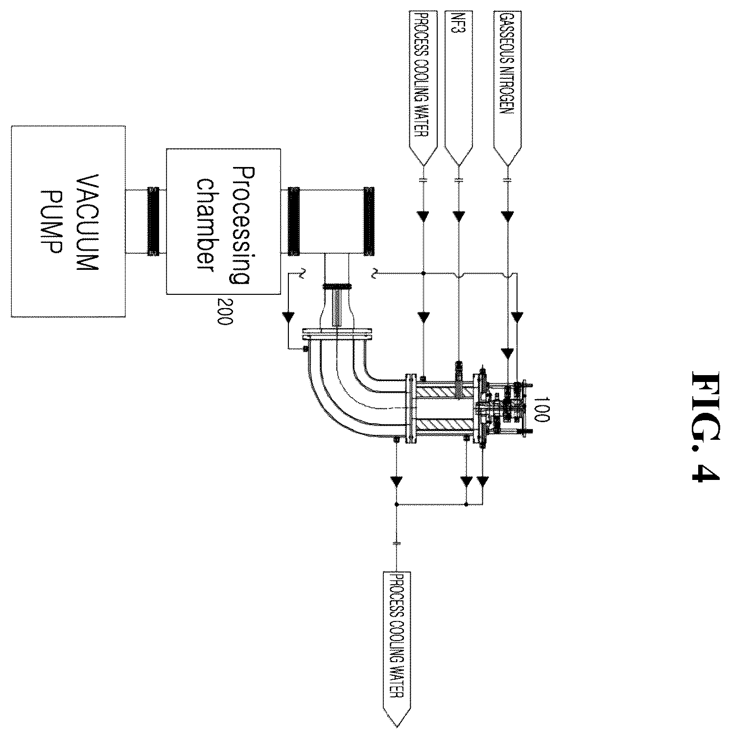 Patent US12569803 Figure 4 – Device for treating semiconductor process exhaust gas
