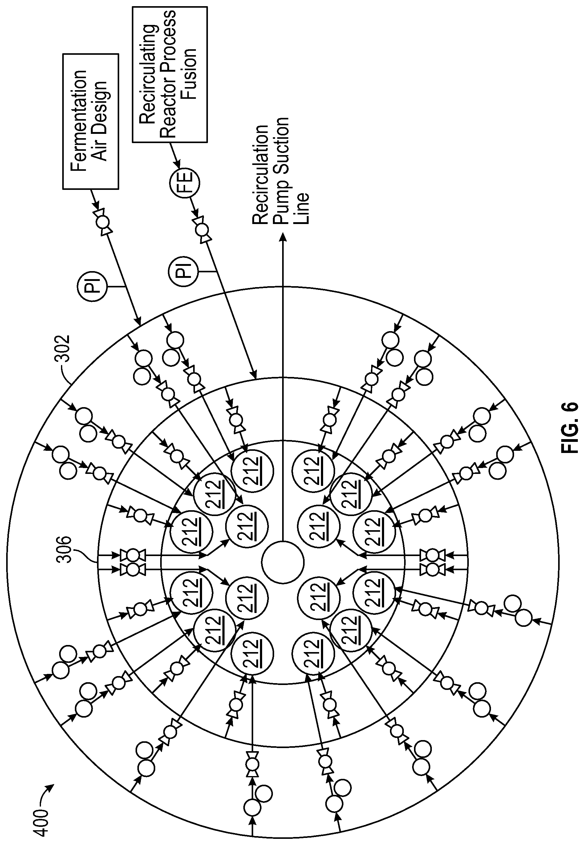 Patent US12569819 Figure 6 – Reactor sparger assembly