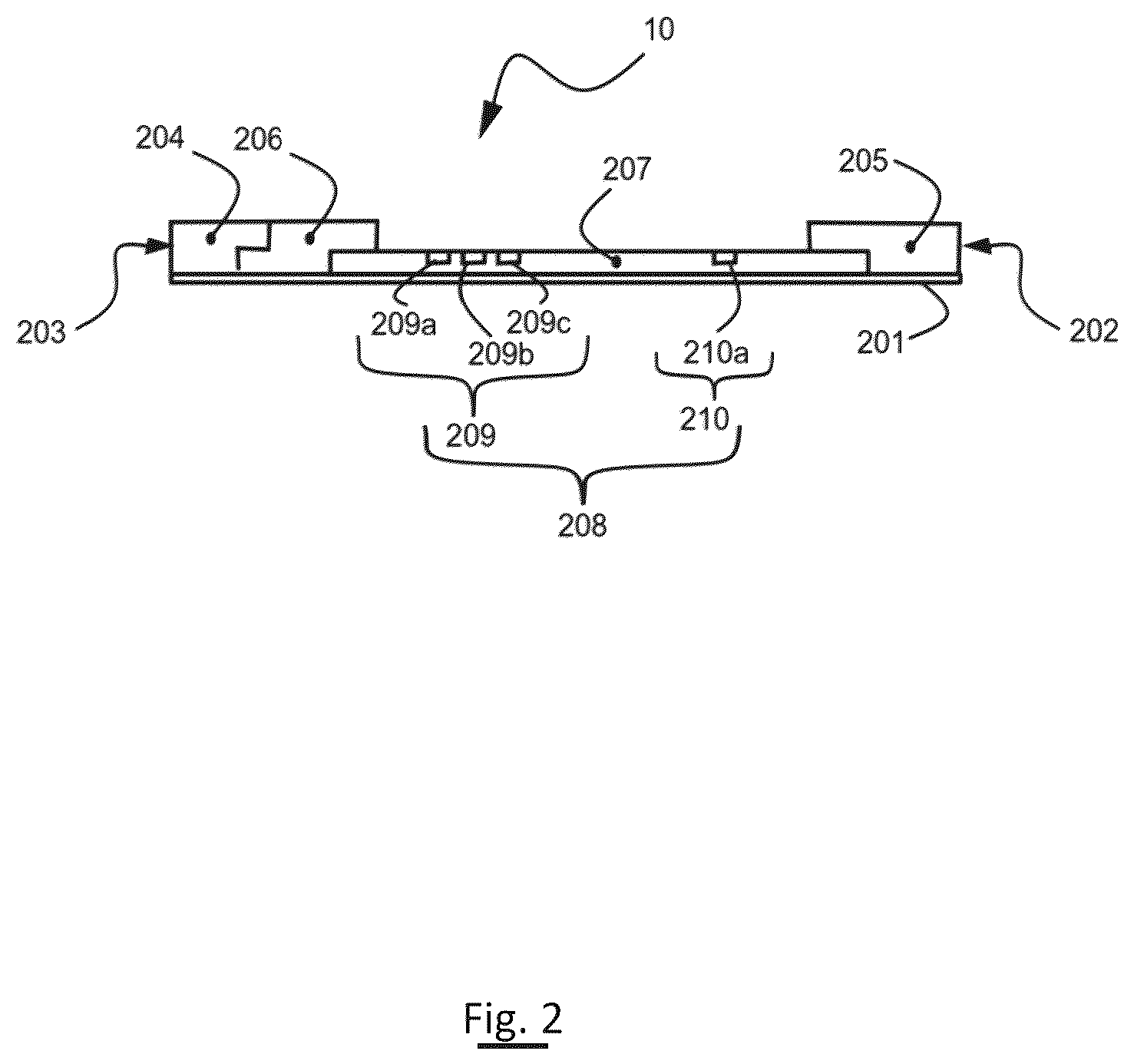 Patent US12569844 Figure 2 – Sample test cassette and analyte test system utilizing the same