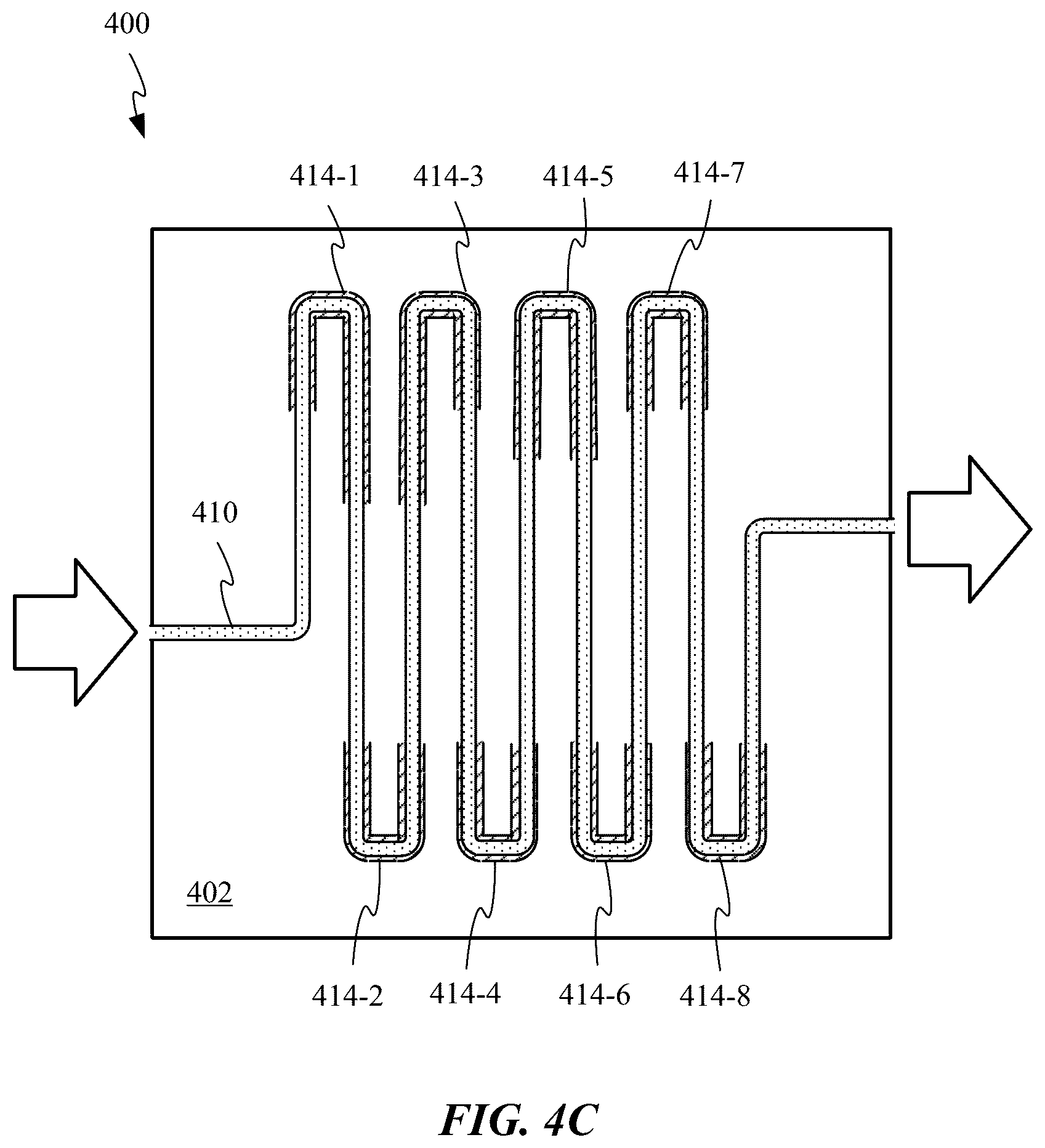 Patent US12569846 Figure 8 – Microfluidic reaction vessel array with patterned films