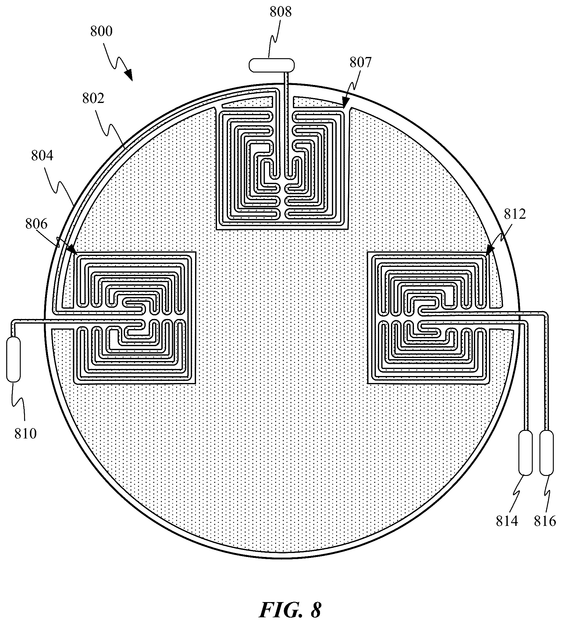 Patent US12569846 Figure 18 – Microfluidic reaction vessel array with patterned films