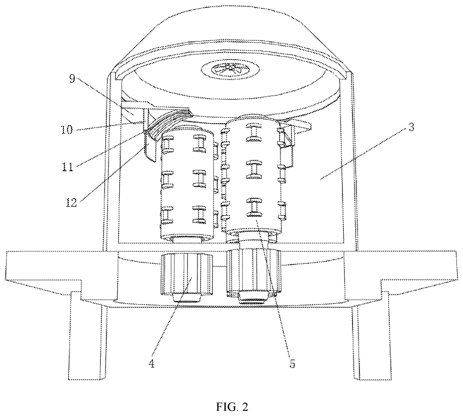 Patent US12569855 Figure 2 – Nano pulverizing device for processing reconstituted rice flour