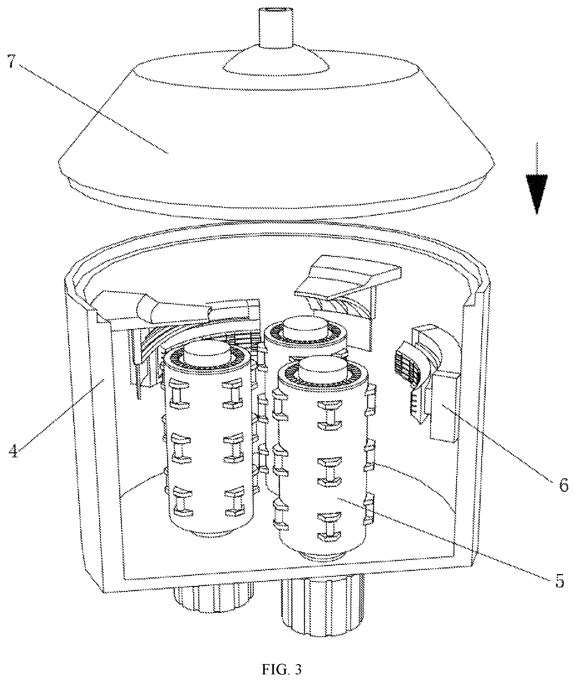 Patent US12569855 Figure 3 – Nano pulverizing device for processing reconstituted rice flour