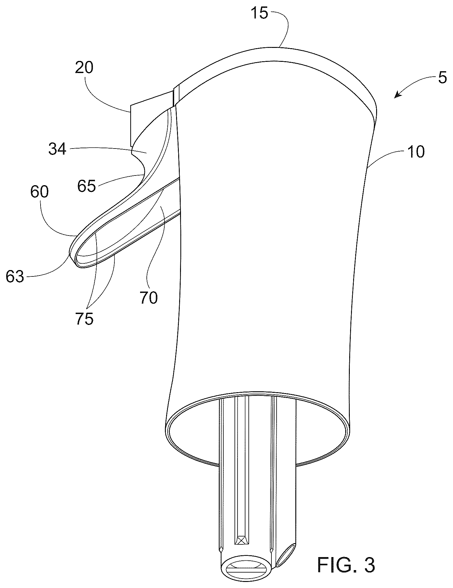 Patent US12569864 Figure 3 – Liquid dispensing product having a spray dispenser