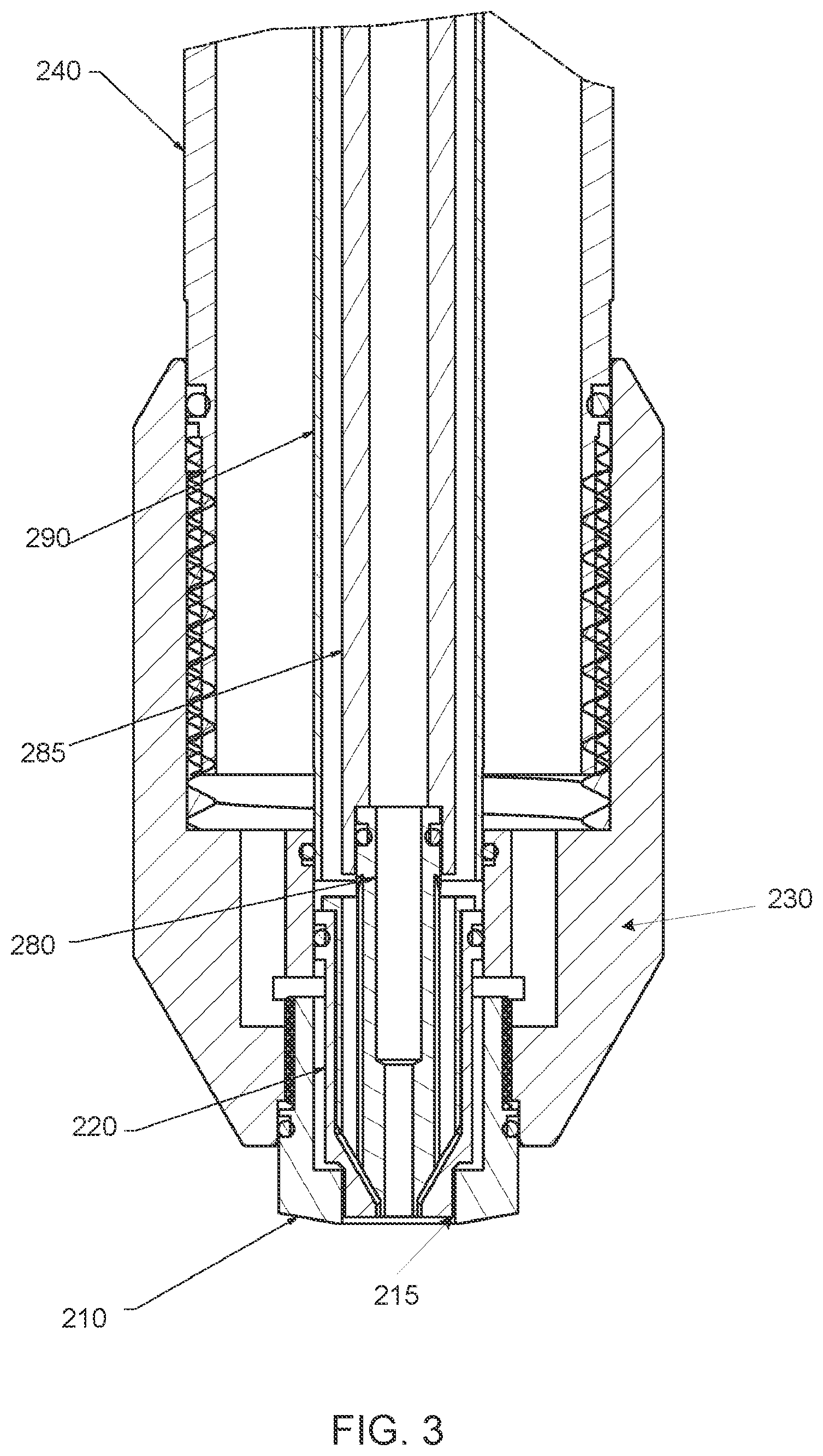 Patent US12569865 Figure 4 – Electrostatic spray nozzle including induction ring