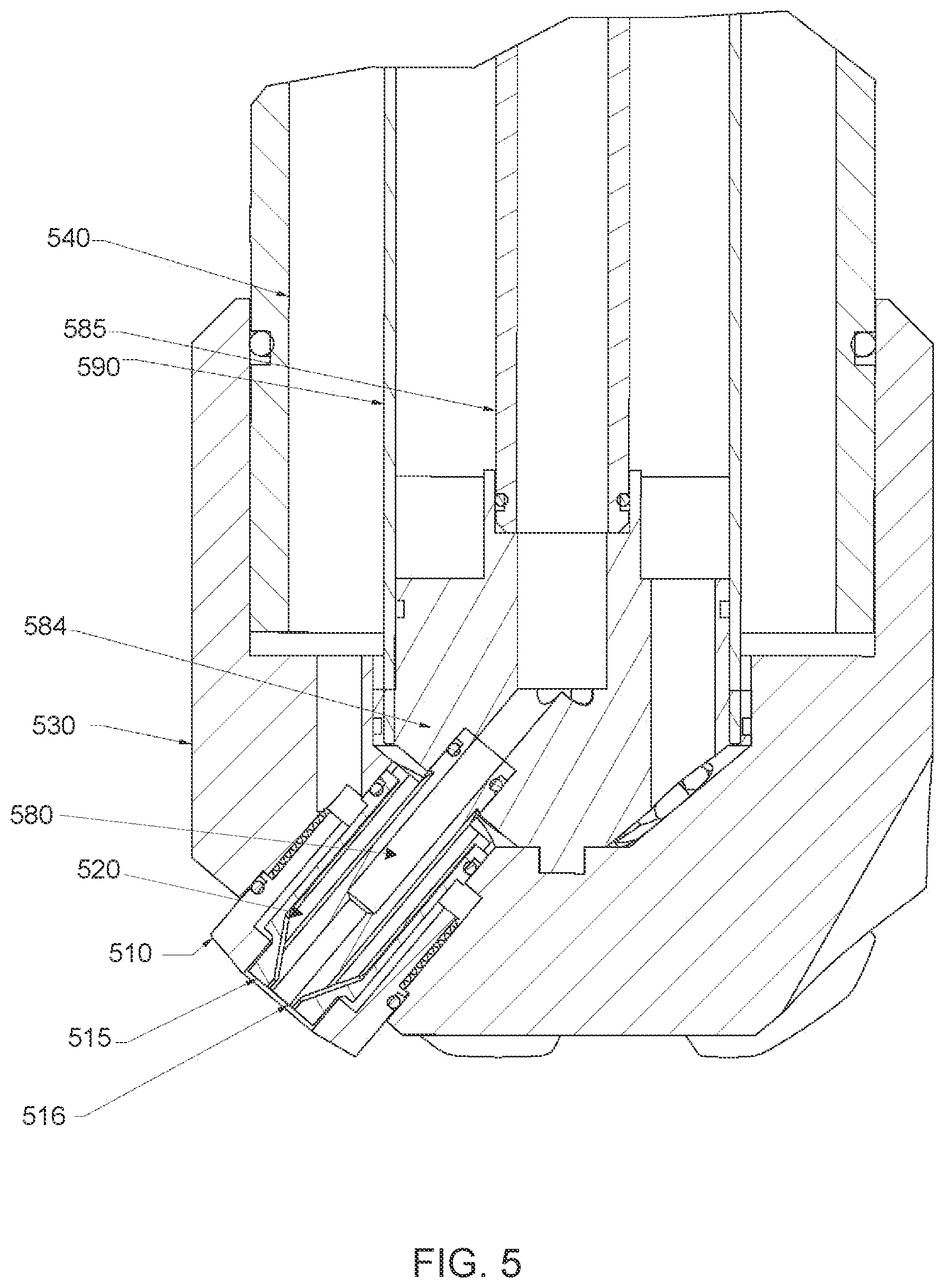 Patent US12569865 Figure 6 – Electrostatic spray nozzle including induction ring