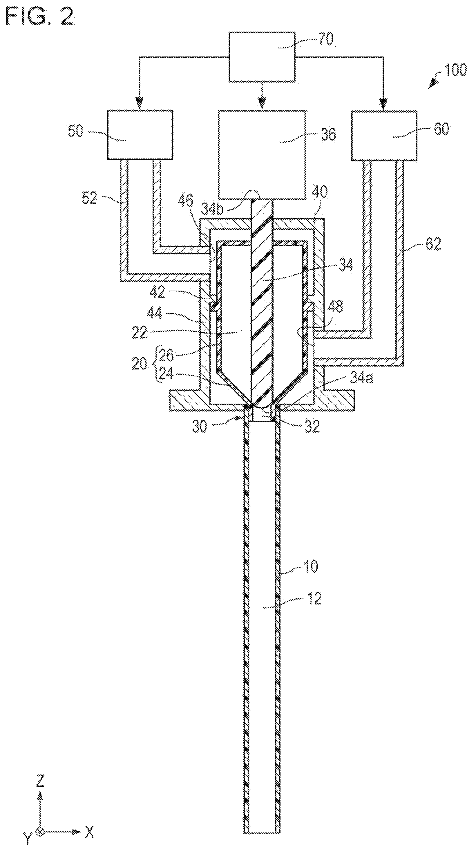 Patent US12569866 Figure 2 – Powder suction and discharge apparatus