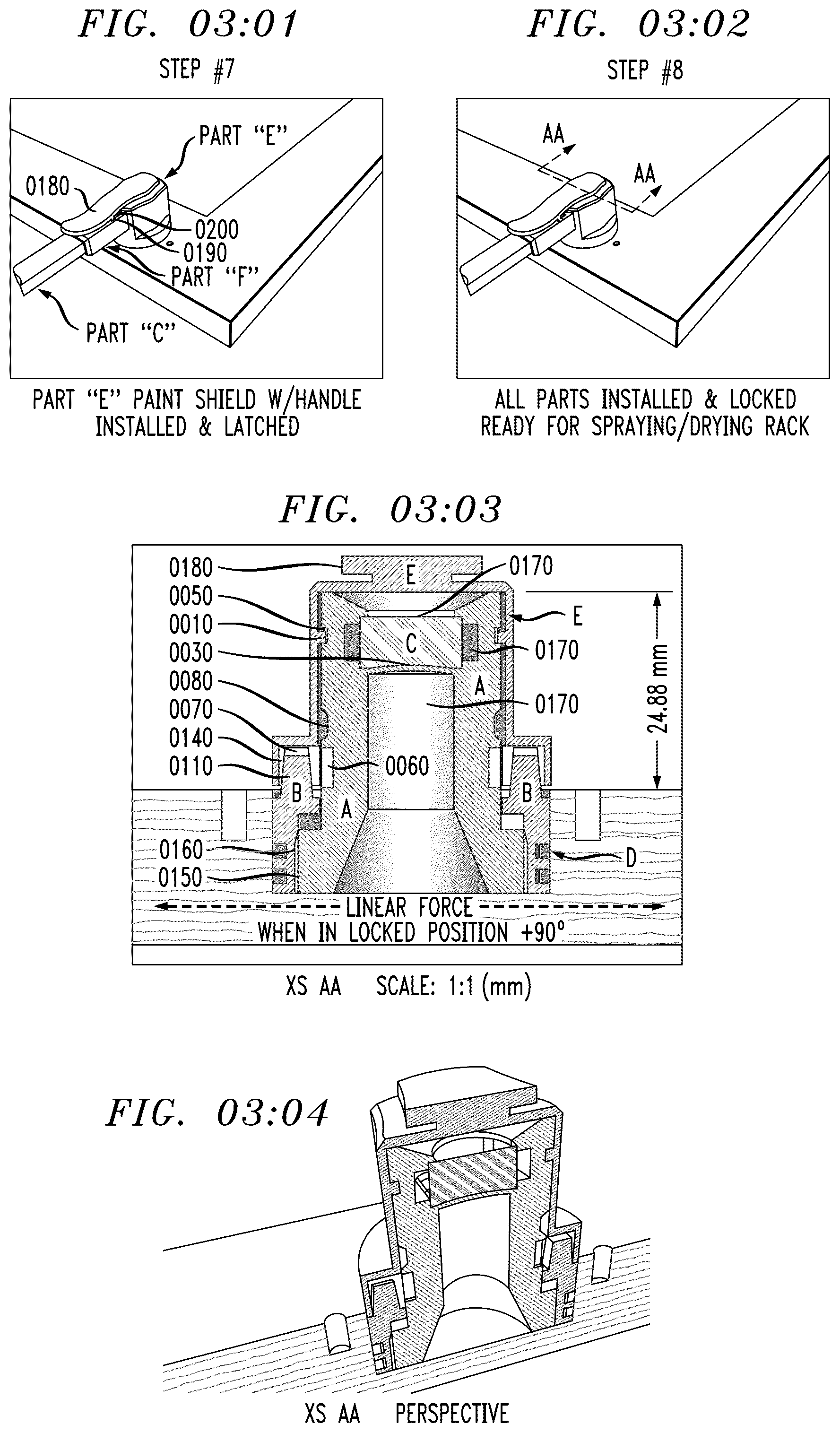 Patent US12569871 Figure 3 – Mounting system for use in connection with painting