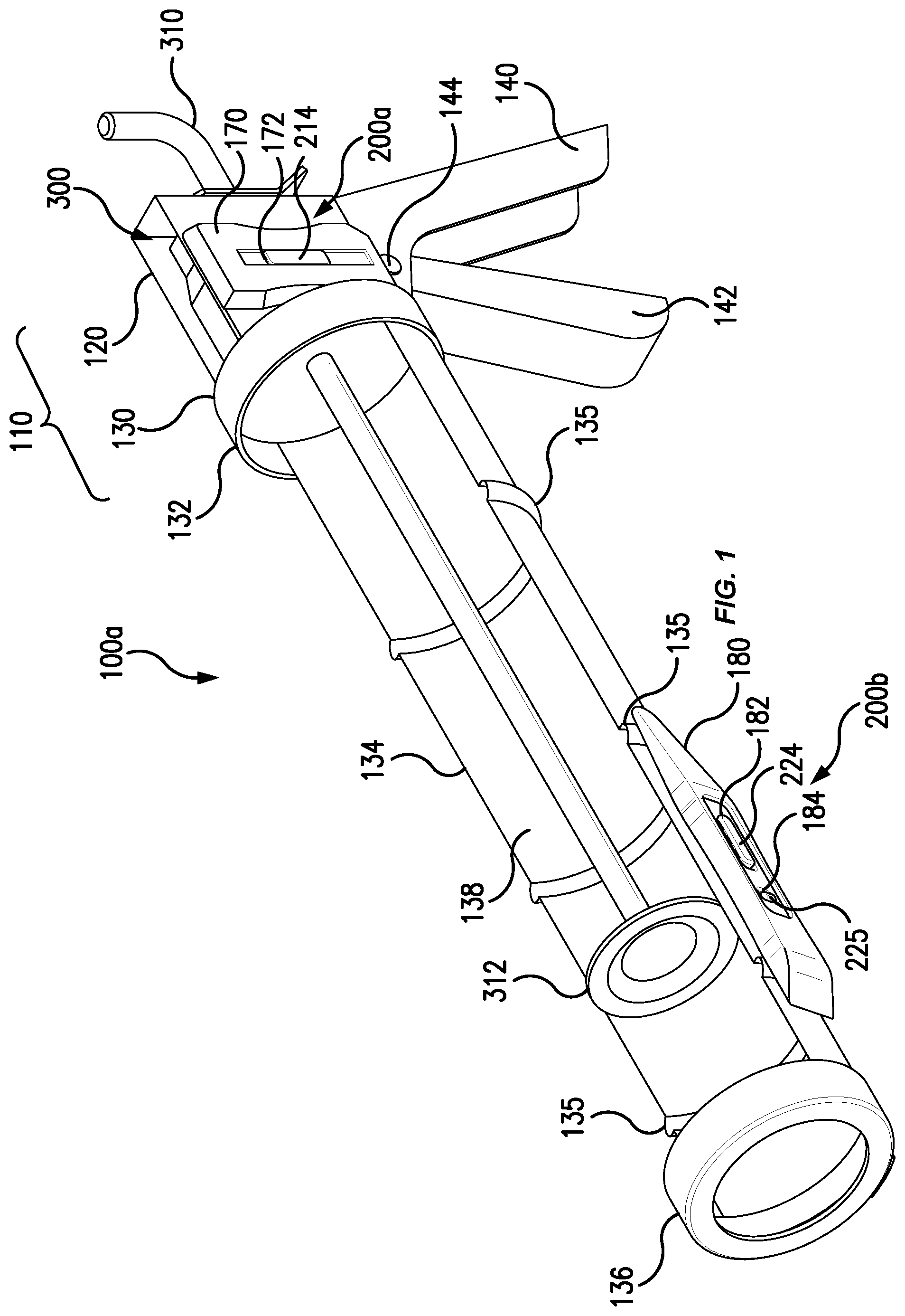 Patent US12569874 — Dispensing gun with onboard accessory tool stowage system — Figure 1