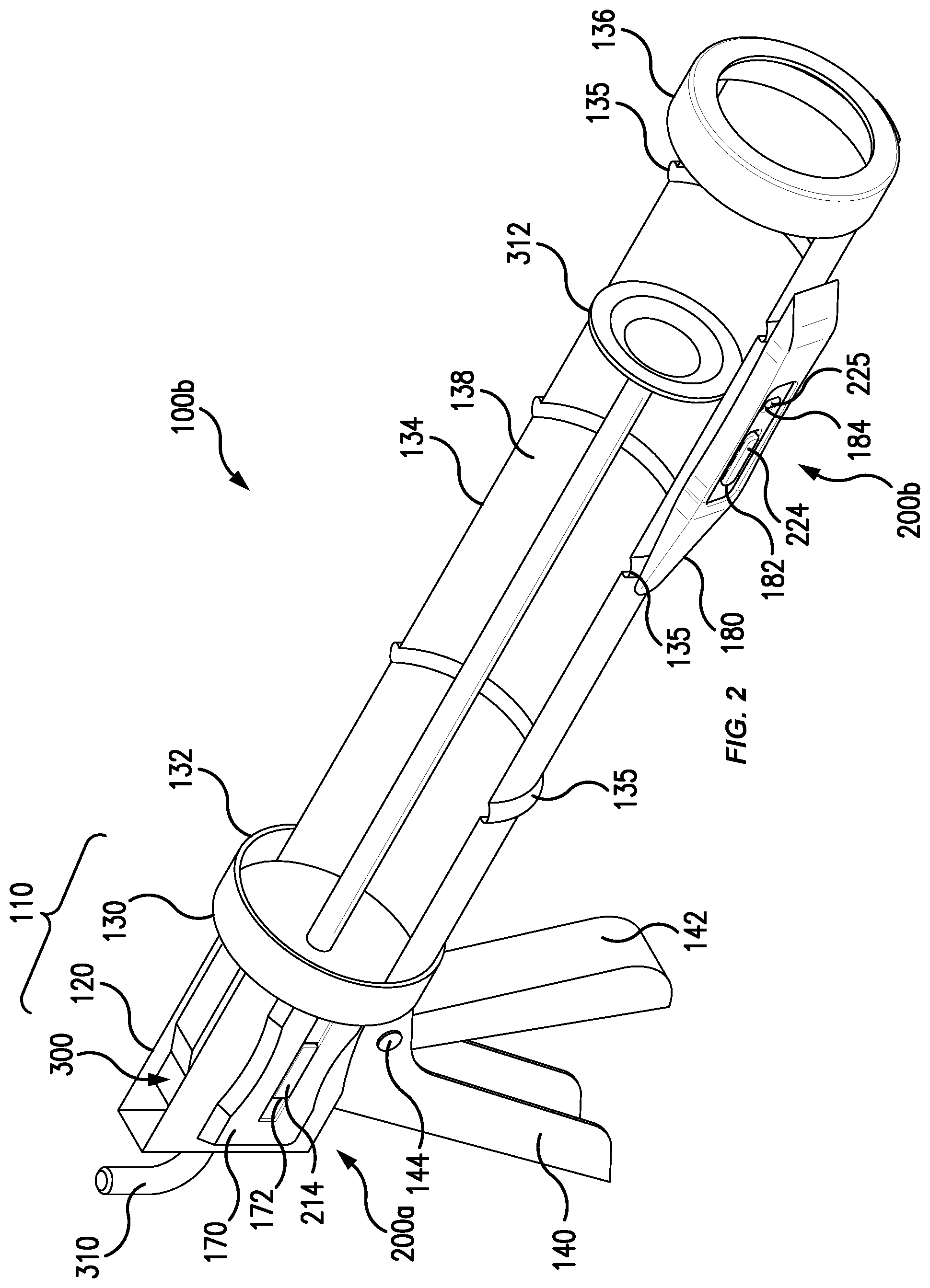 Patent US12569874 Figure 2 – Dispensing gun with onboard accessory tool stowage system