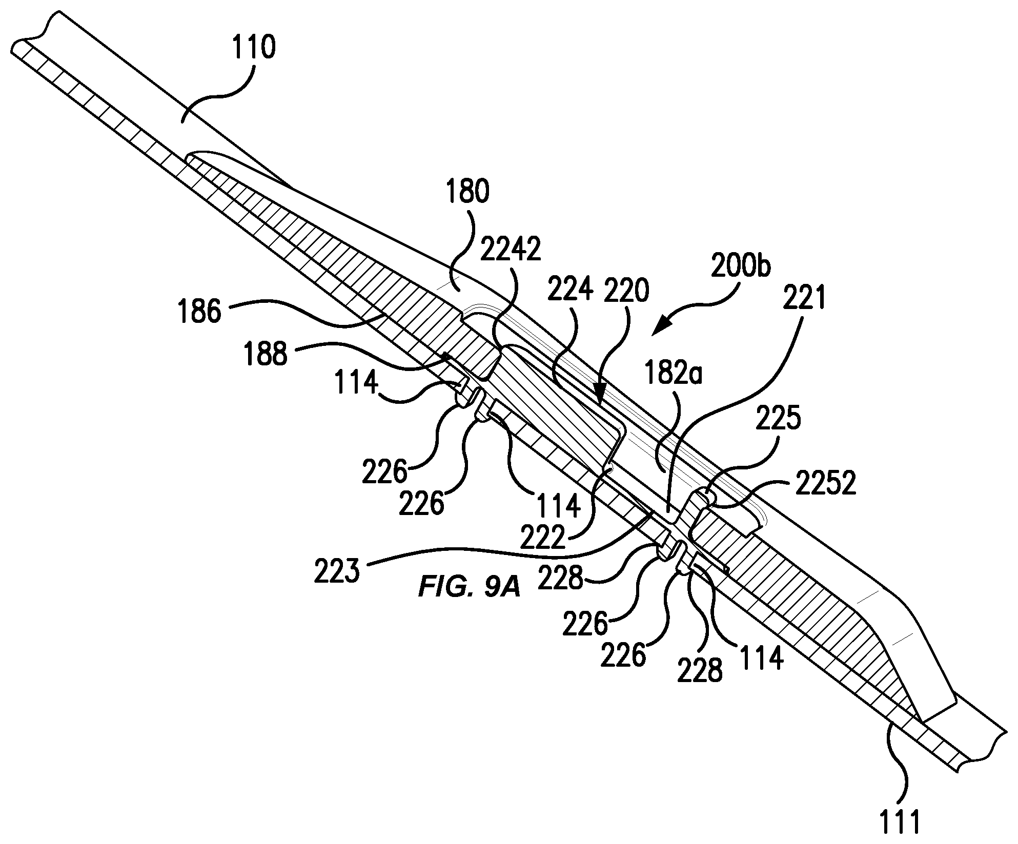 Patent US12569874 Figure 8 – Dispensing gun with onboard accessory tool stowage system