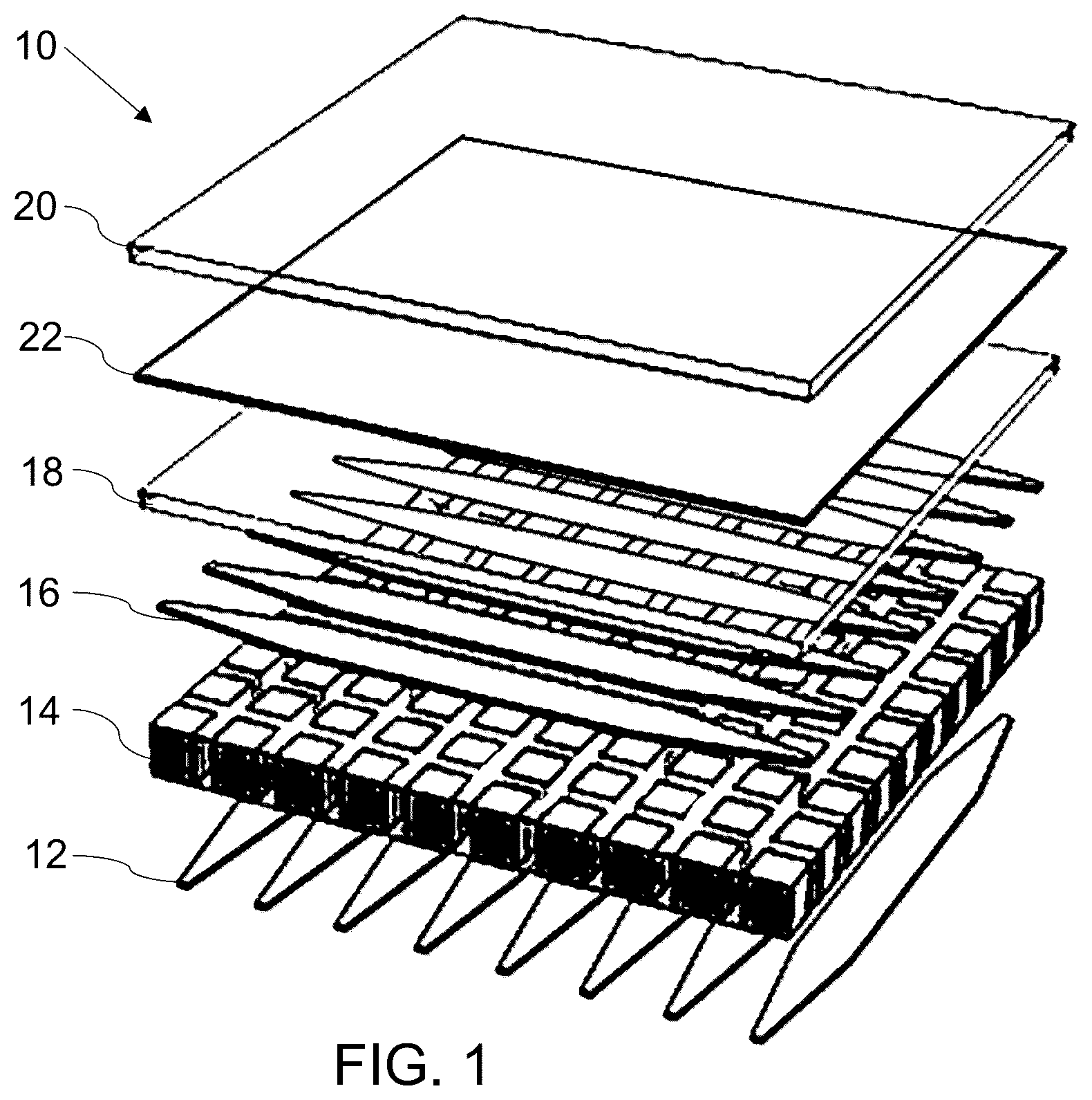 Patent US12569881 Figure 1 – Bias-switchable ultrasonic transducer array
