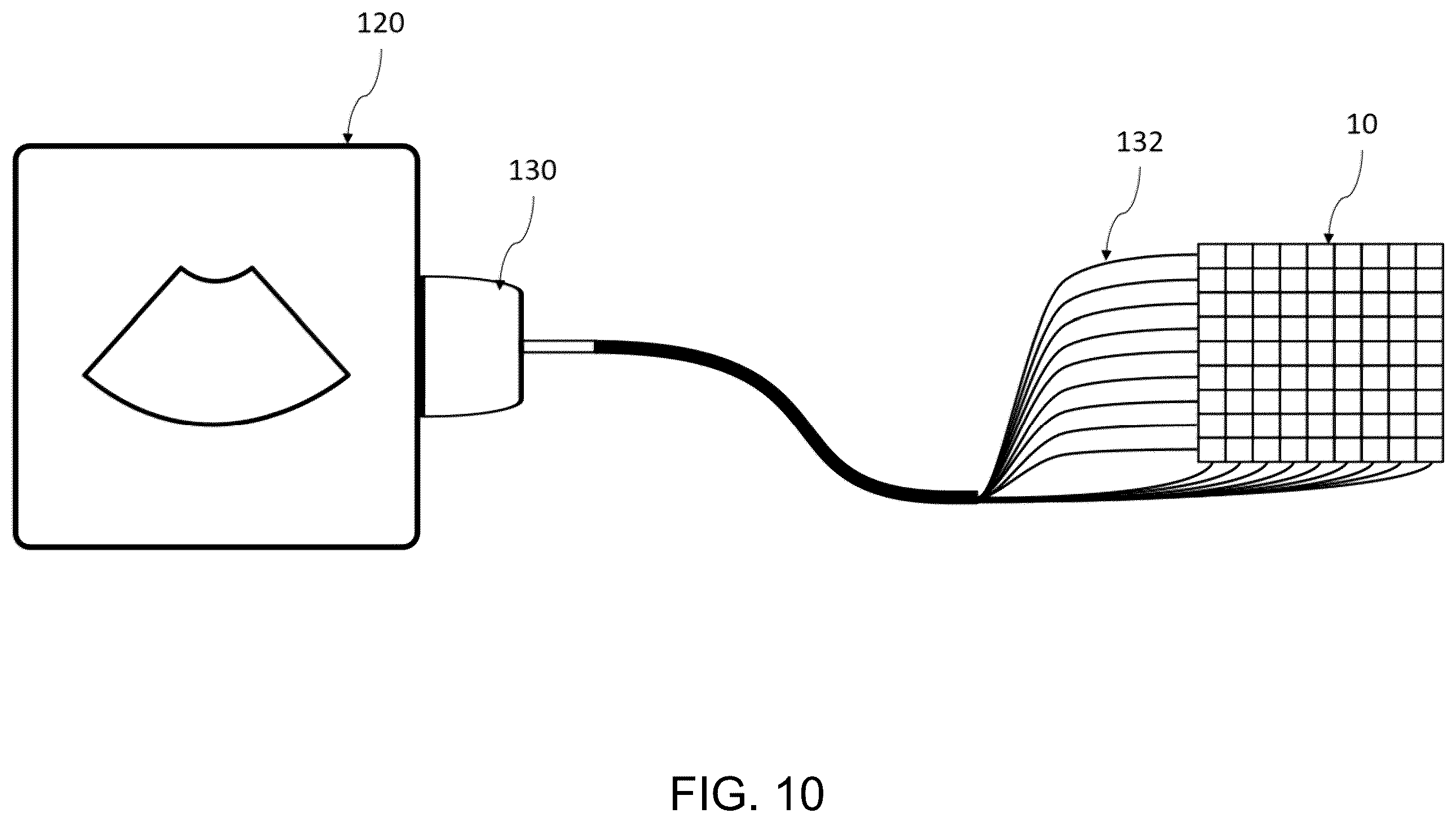 Patent US12569881 Figure 8 – Bias-switchable ultrasonic transducer array