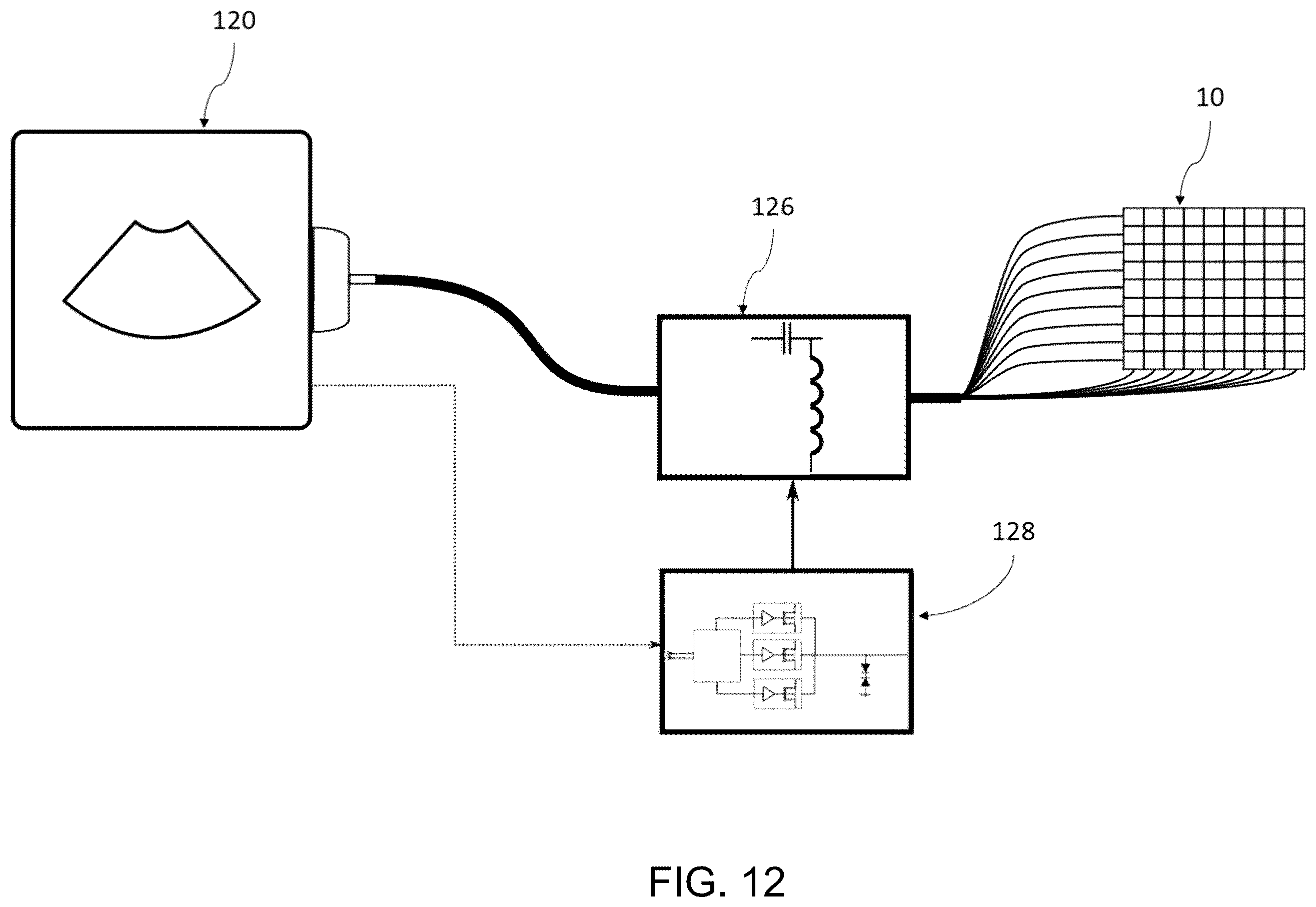 Patent US12569881 Figure 10 – Bias-switchable ultrasonic transducer array