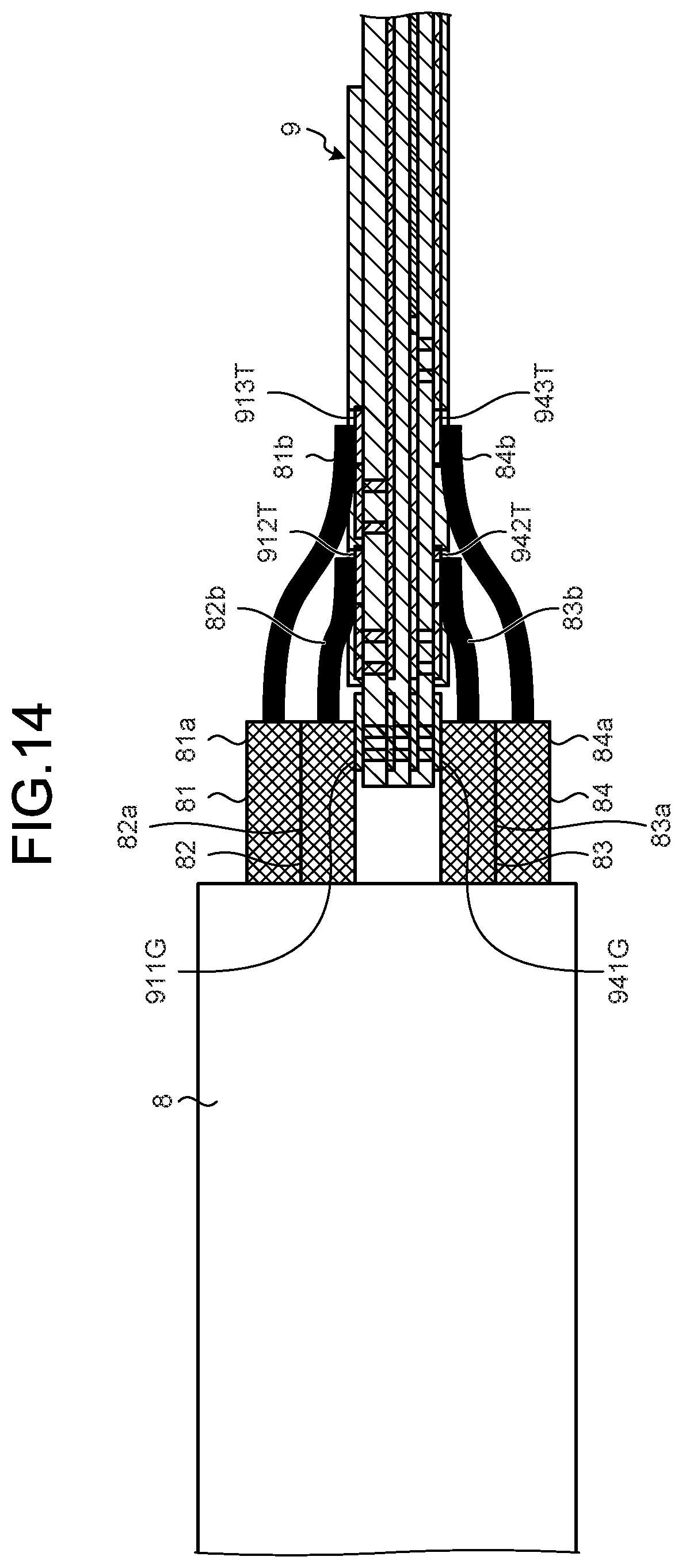 Patent US12569883 Figure 13 – Multilayer board, probe unit, and ultrasound endoscope