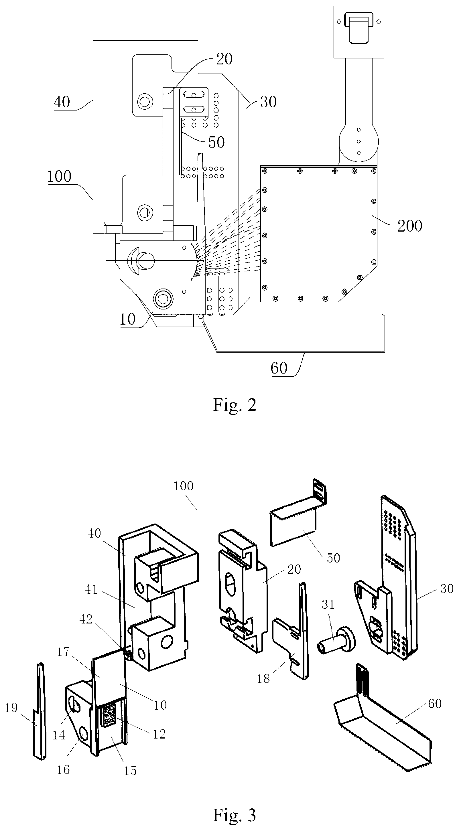 Patent US12569888 Figure 2 – Cleaning device for net monitor and slicer