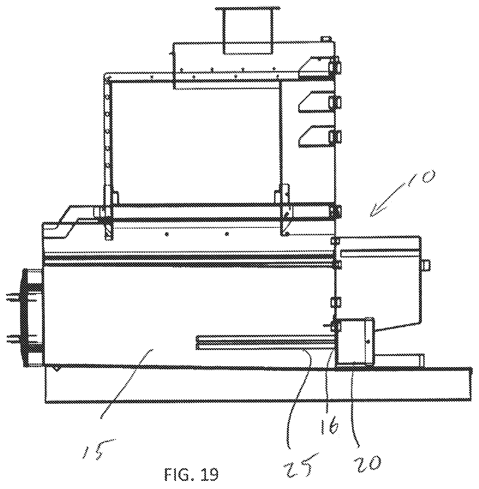 Patent US12569889 Figure 16 – Gas heating system for a parts washing machine, and to the method of converting an electric parts washing machine to a gas parts washing machine