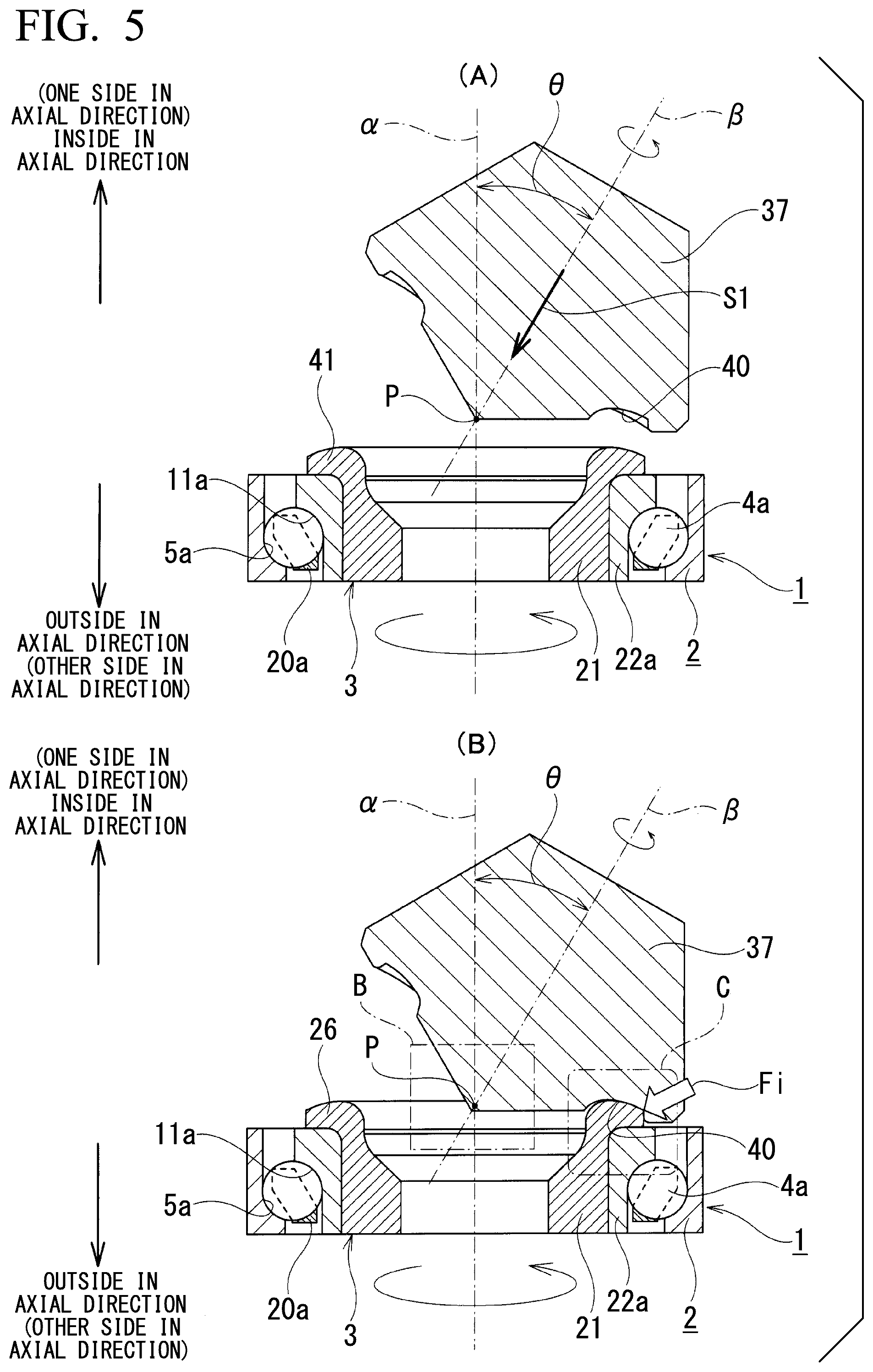 Patent US12569902 Figure 5 – Method of manufacturing staking assembly, method of manufacturing hub unit bearing, staking device, staking assembly, and method of manufacturing vehicle