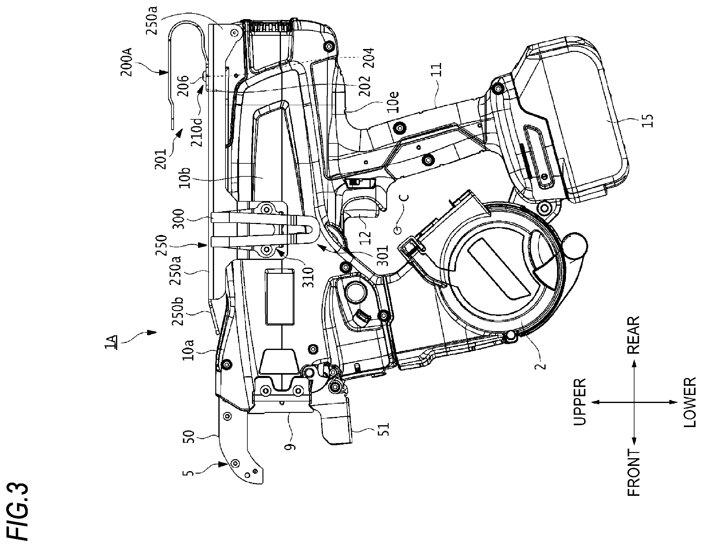 Patent US12569905 Figure 3 – Tool and binding machine