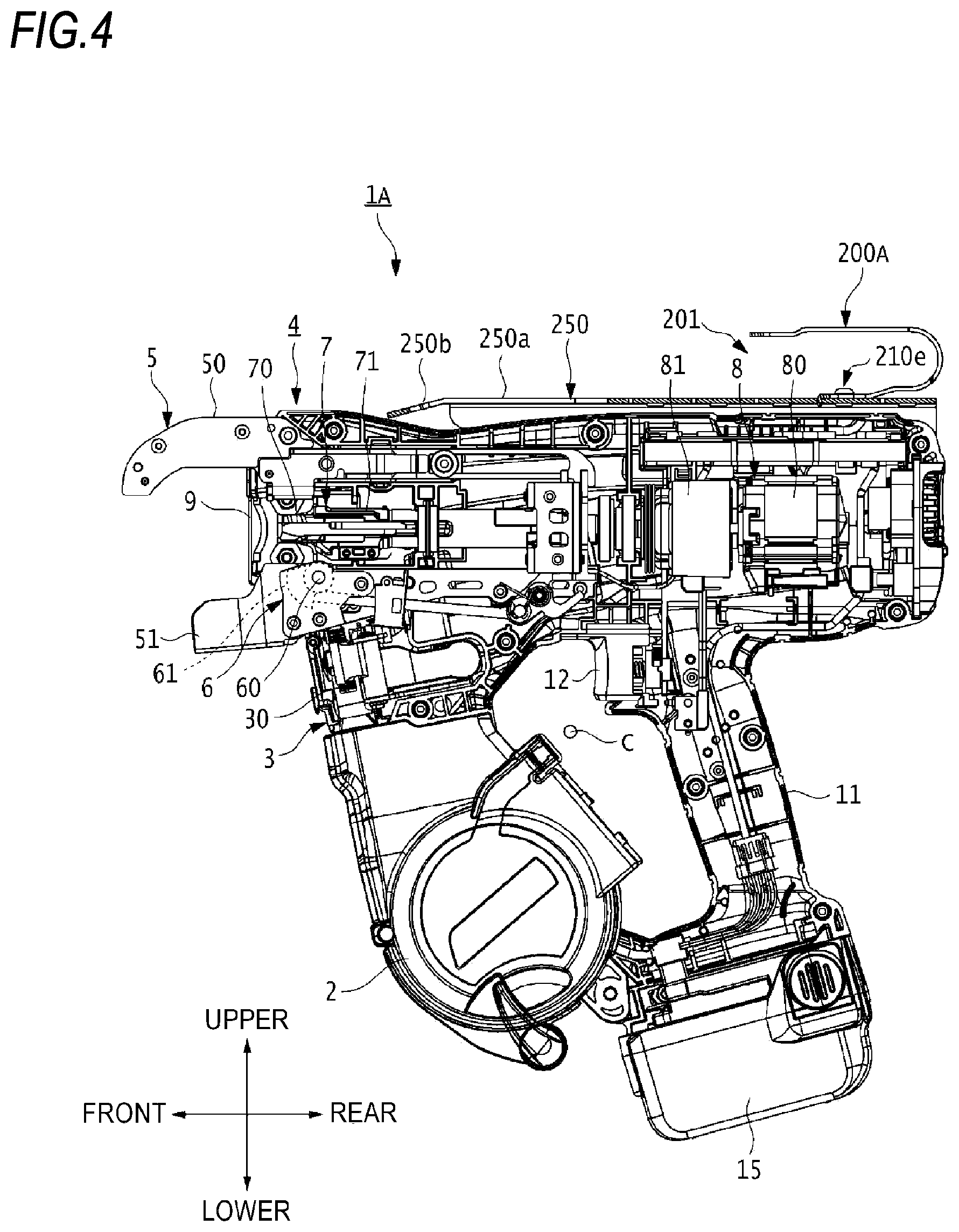Patent US12569905 Figure 4 – Tool and binding machine