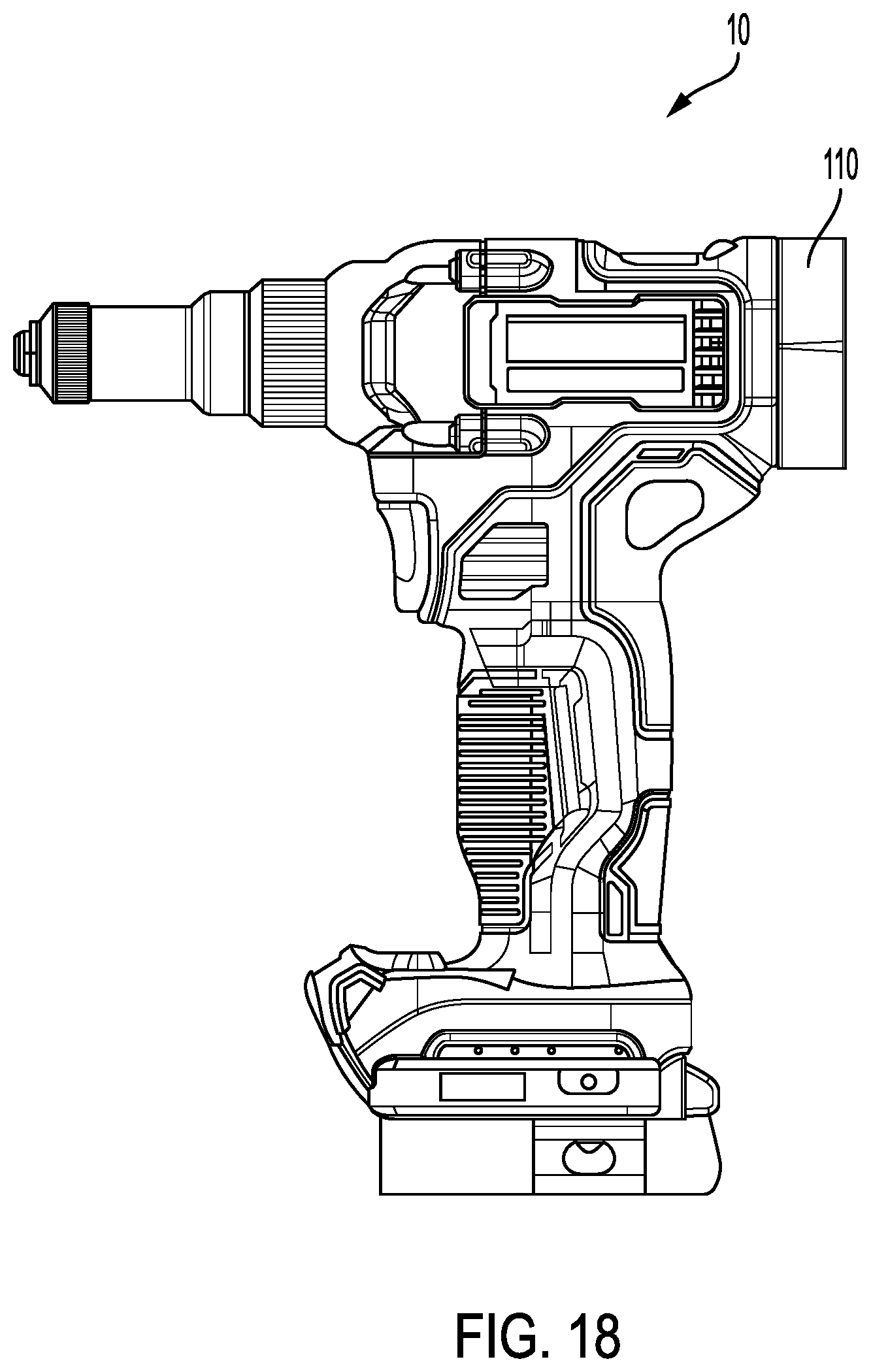 Patent US12569907 Figure 10 – Blind rivet setting tool
