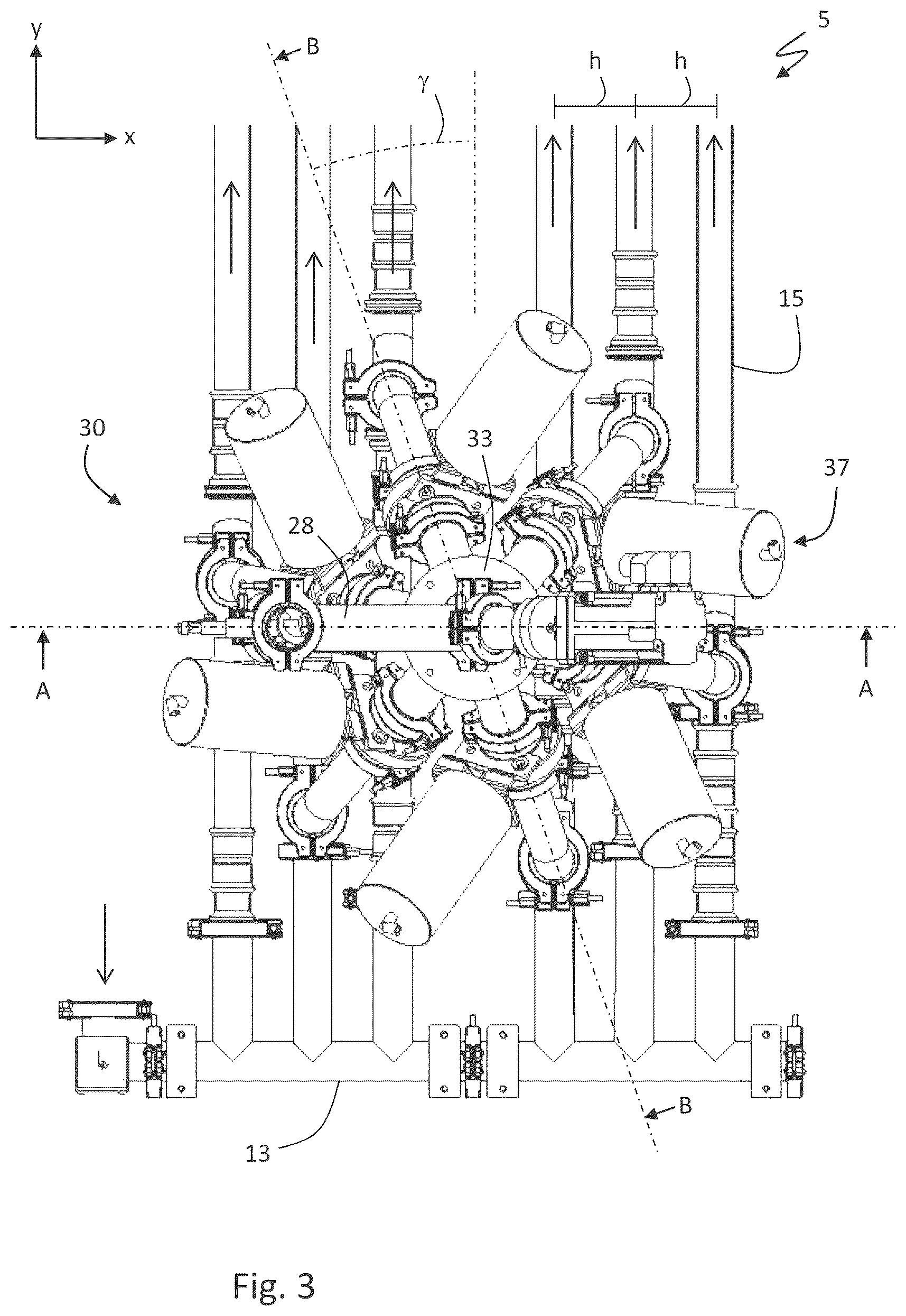 Patent US12569915 Figure 3 – System and method for distributing raw material powder to a plurality of additive manufacturing machines