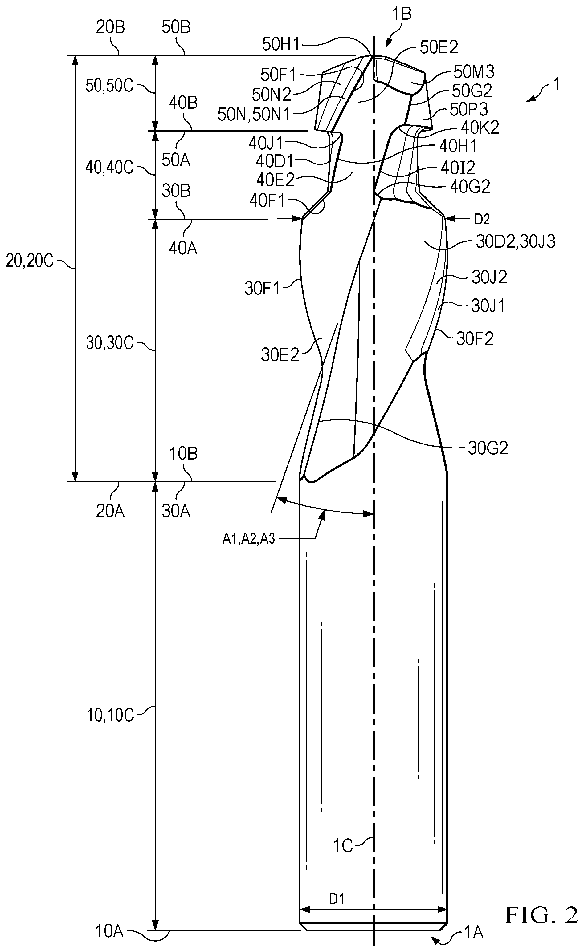 Patent US12569921 Figure 2 – T-slot router bit