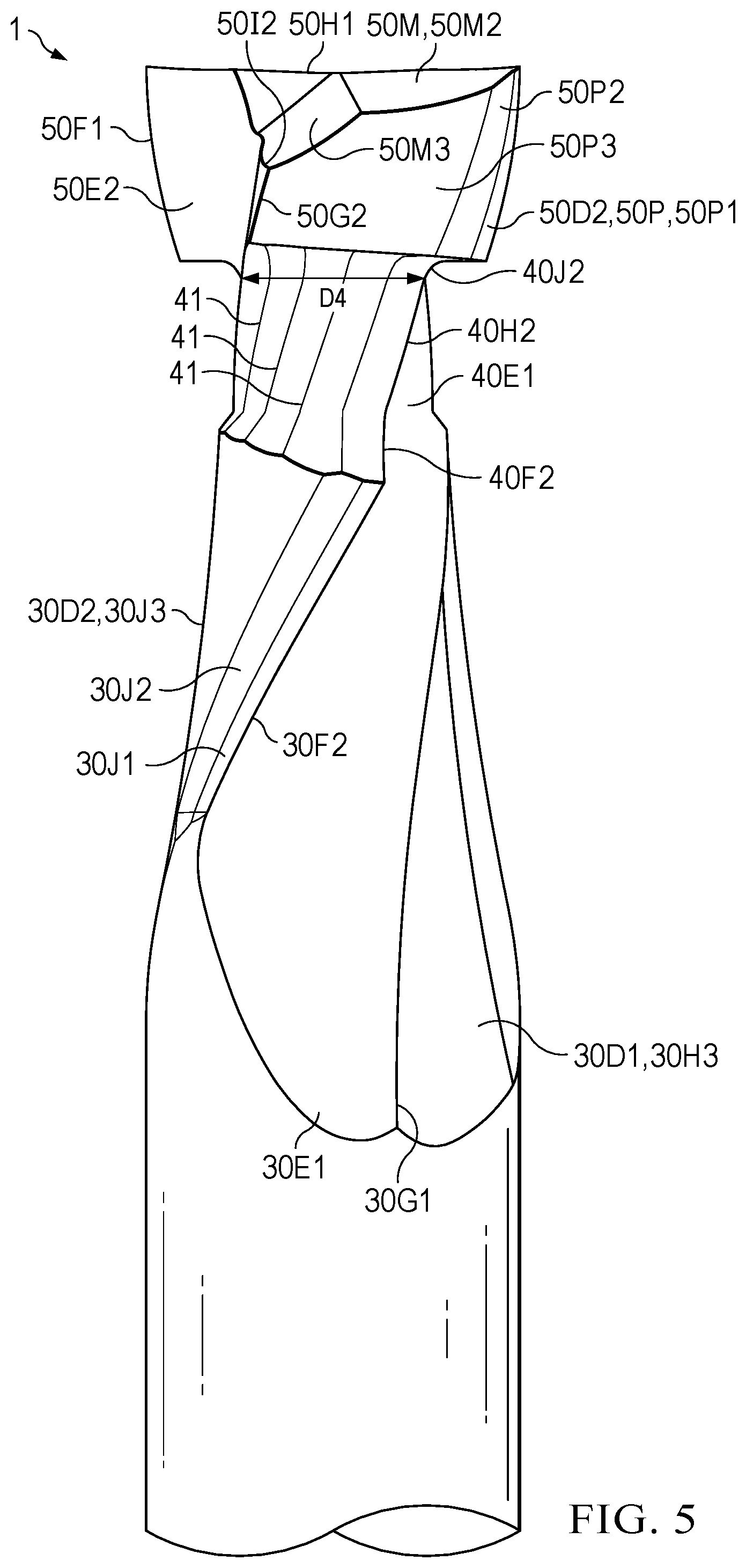 Patent US12569921 Figure 5 – T-slot router bit