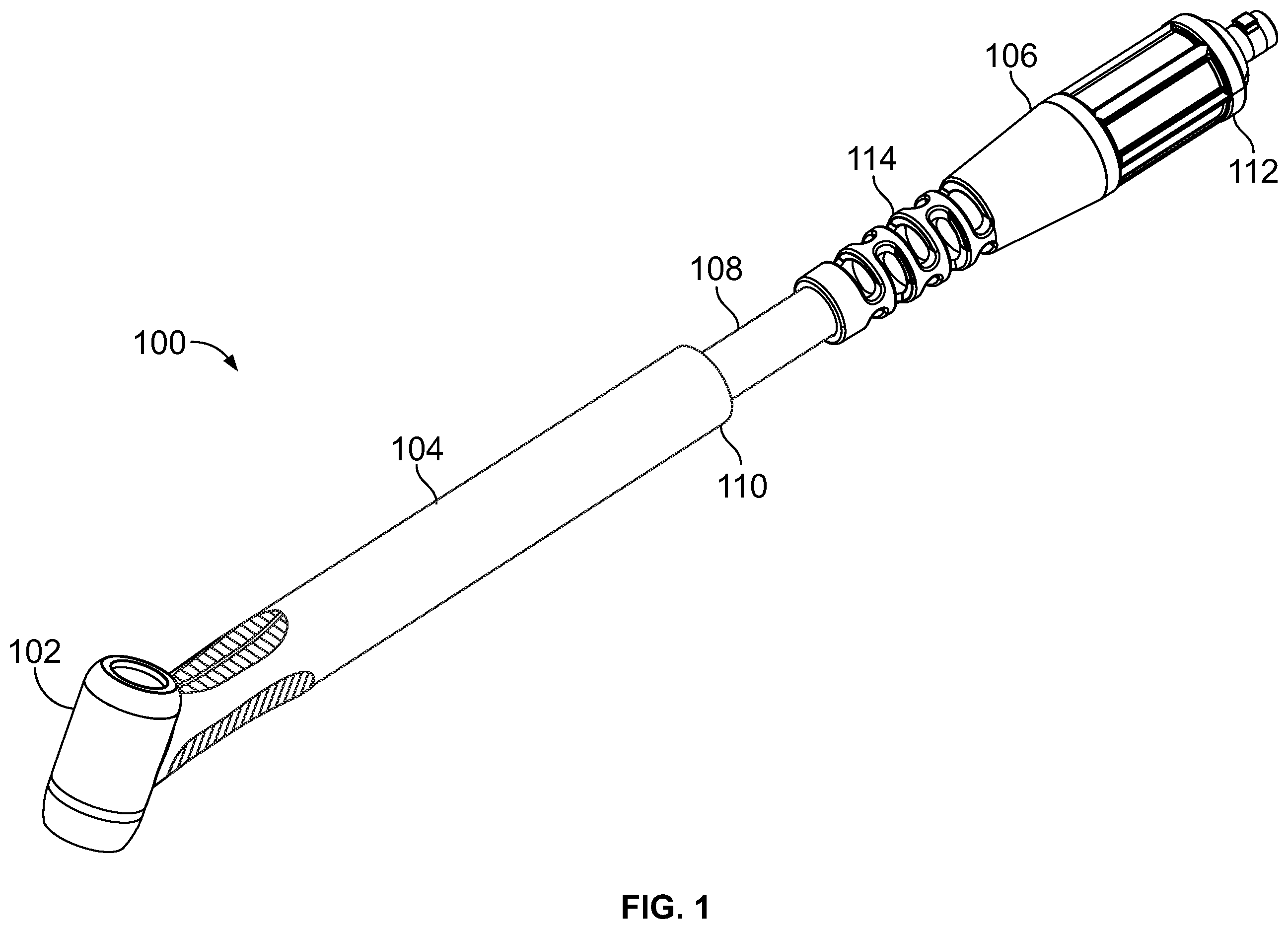 Patent US12569926 Figure 1 – Integrated welding torches and extension cables