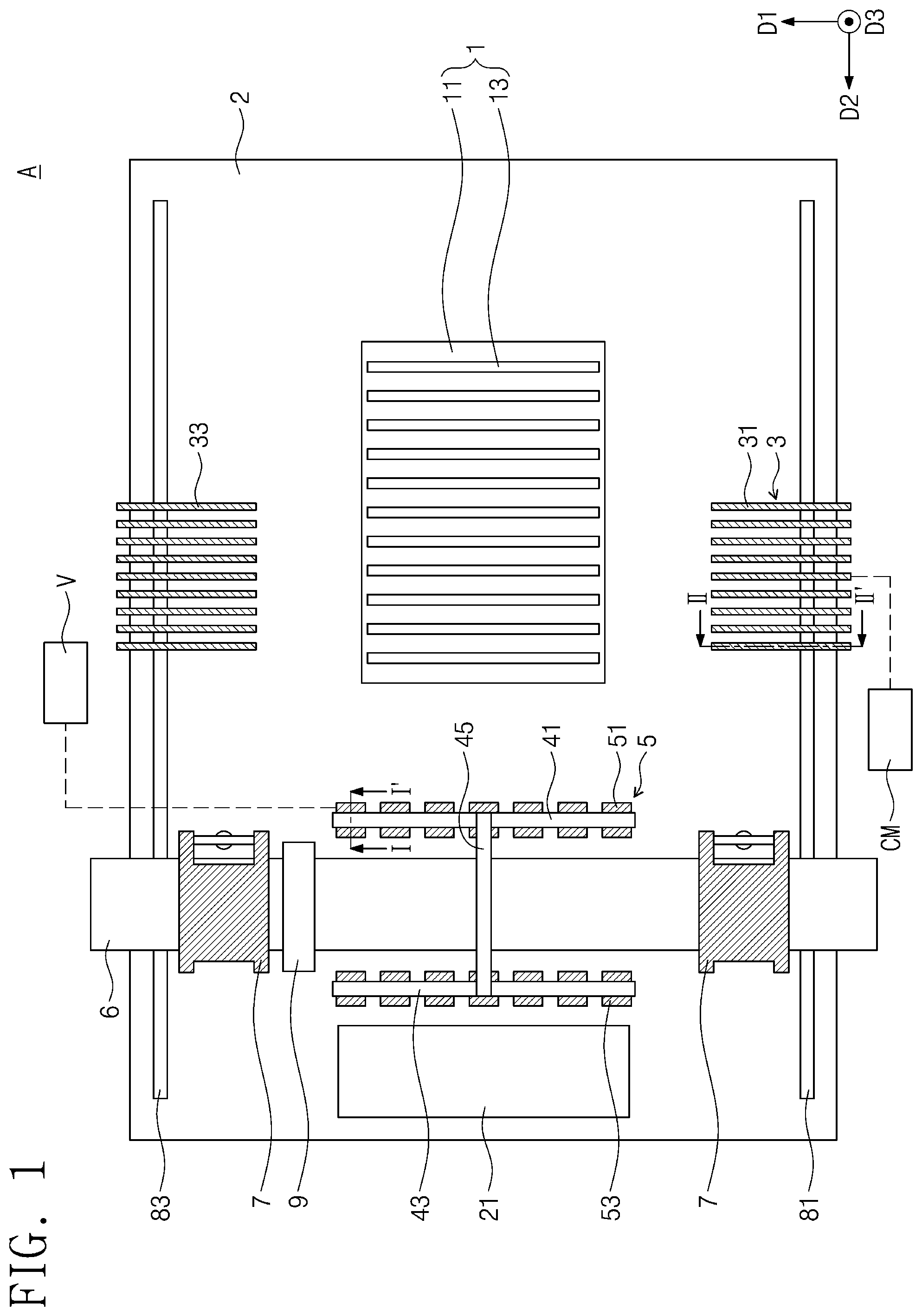 Patent US12569945 Figure 1 – Apparatus for manufacturing display processing mask and method of manufacturing display processing mask using the same