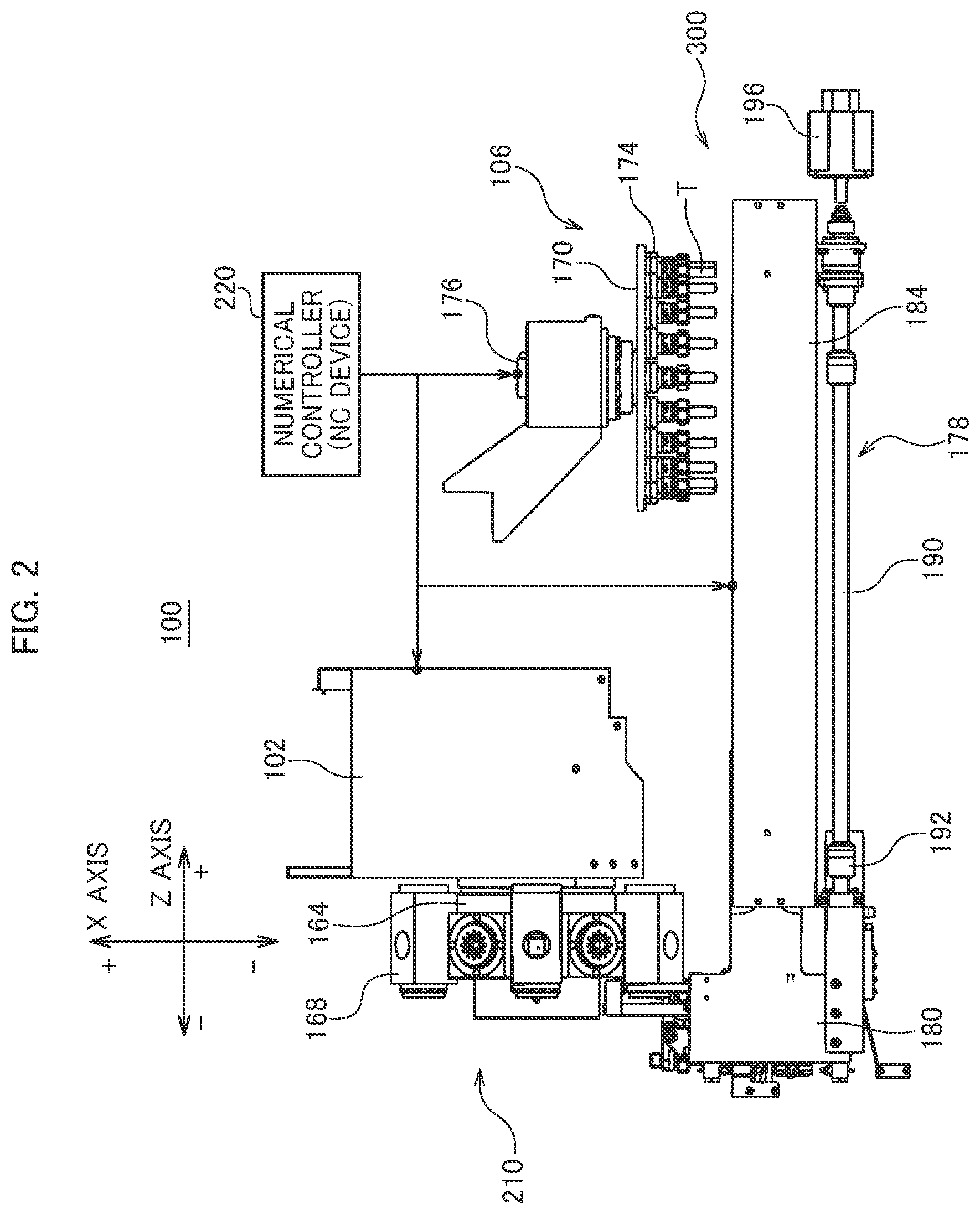 Patent US12569950 Figure 2 – Information processing system and machine tool
