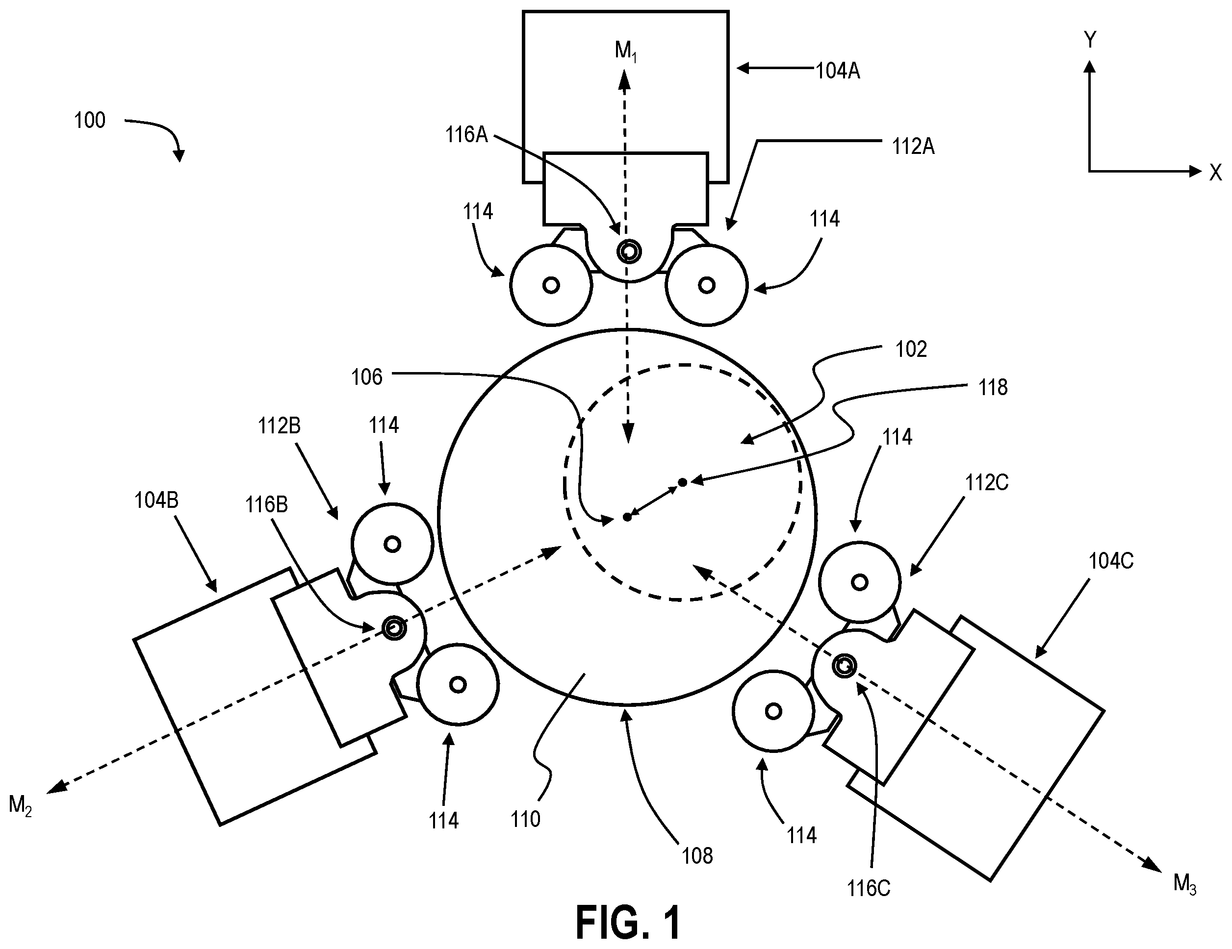 Patent US12569951 Figure 1 – Centering mechanisms for precision alignment of a component or ware
