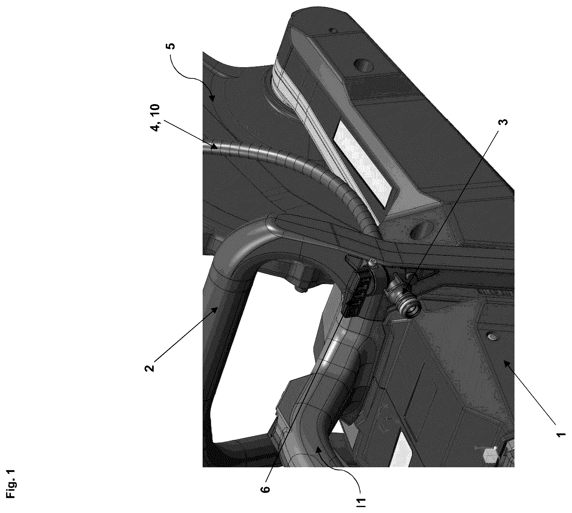 Patent US12569955 Figure 1 – Power tool having a front handle and a regulating unit