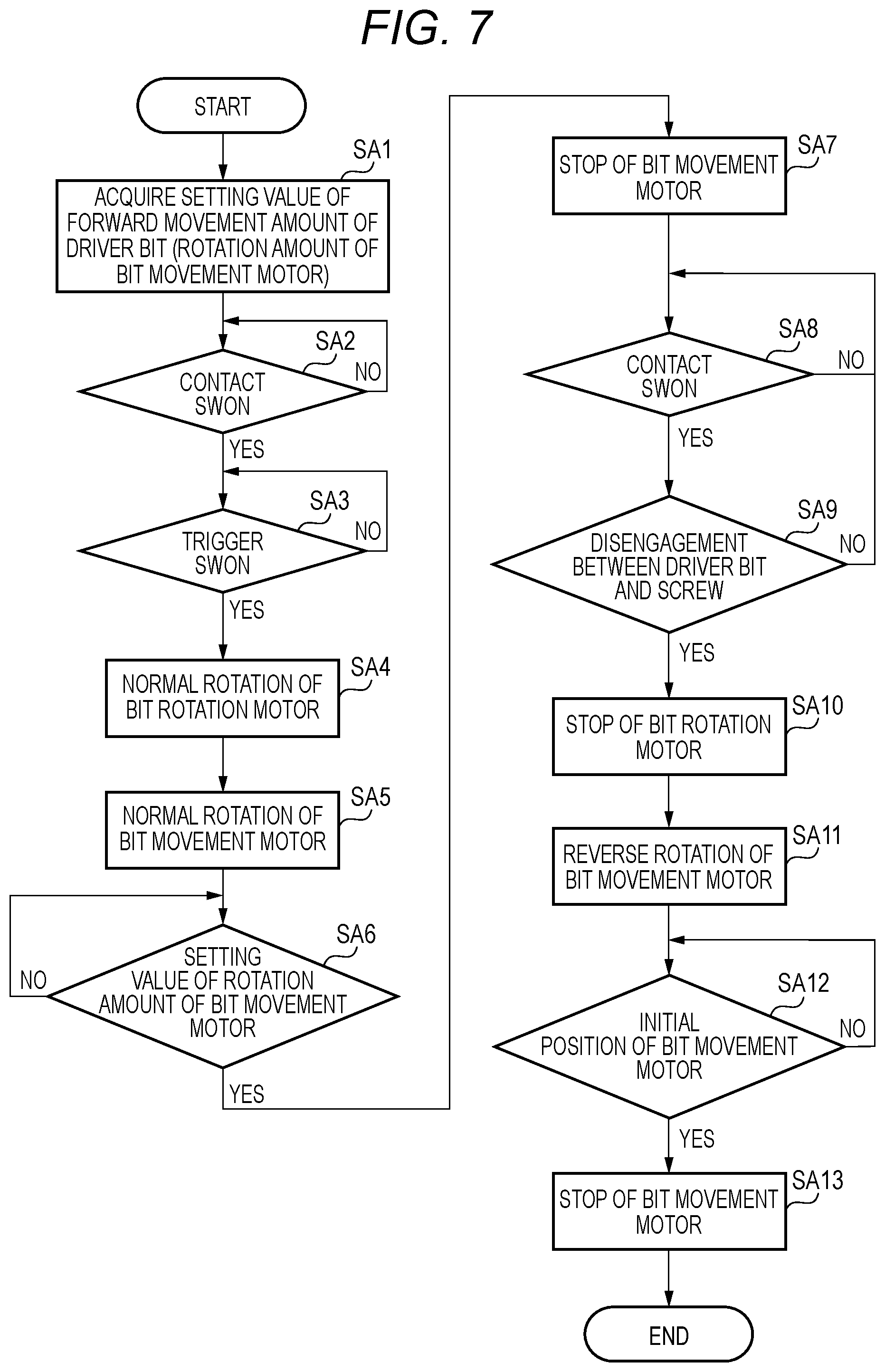 Patent US12569959 Figure 7 – Fastening tool