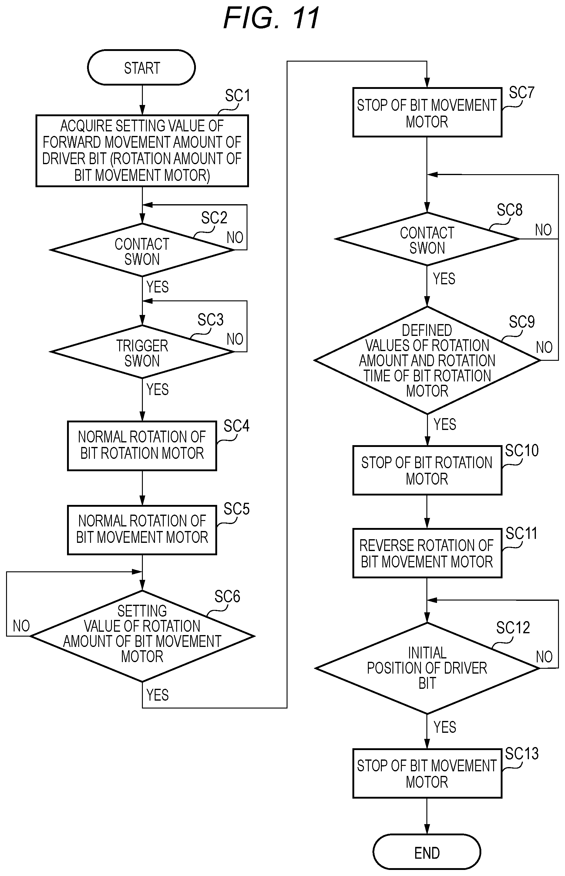 Patent US12569959 Figure 11 – Fastening tool