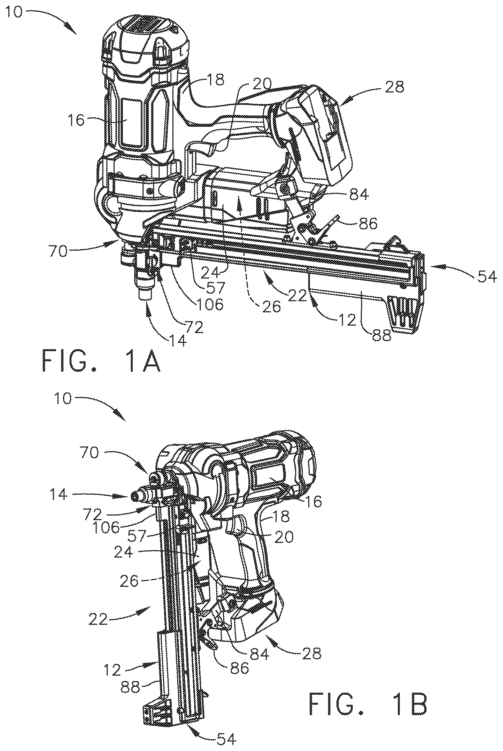 Patent US12569968 Figure 1 – Fastener driving tool with cylindrical driver
