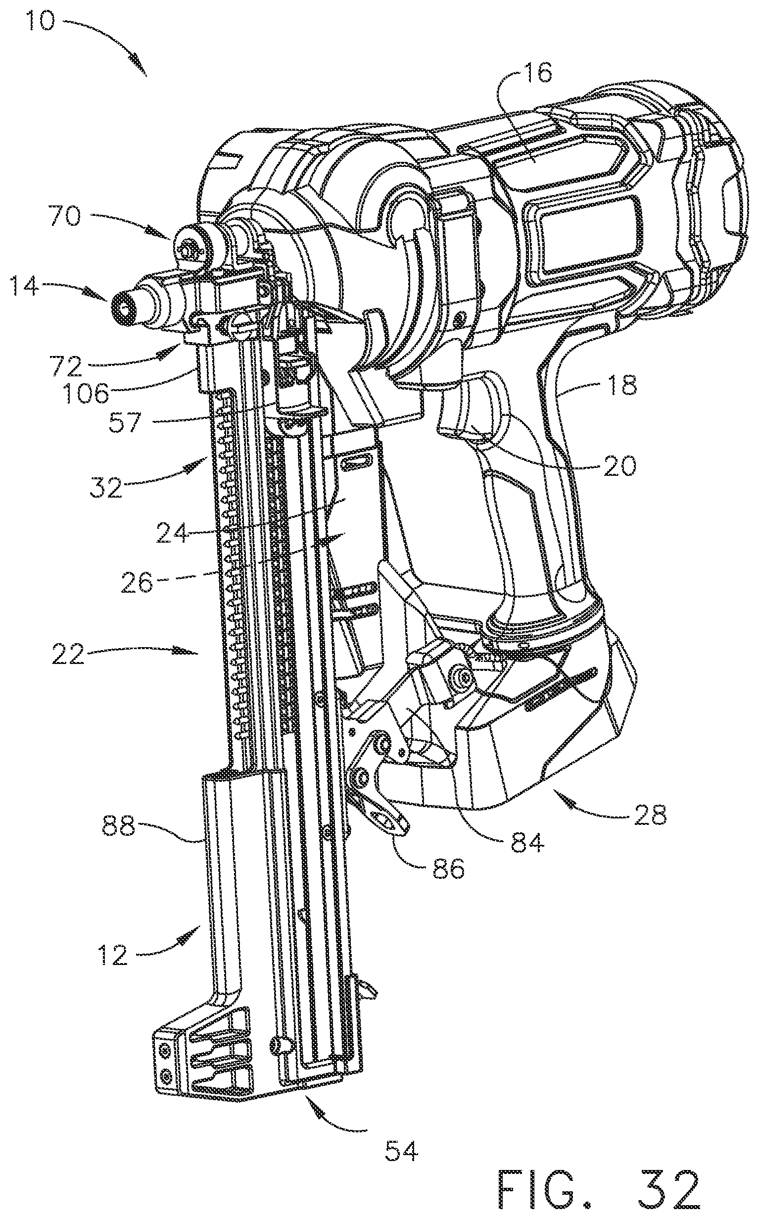 Patent US12569968 Figure 14 – Fastener driving tool with cylindrical driver