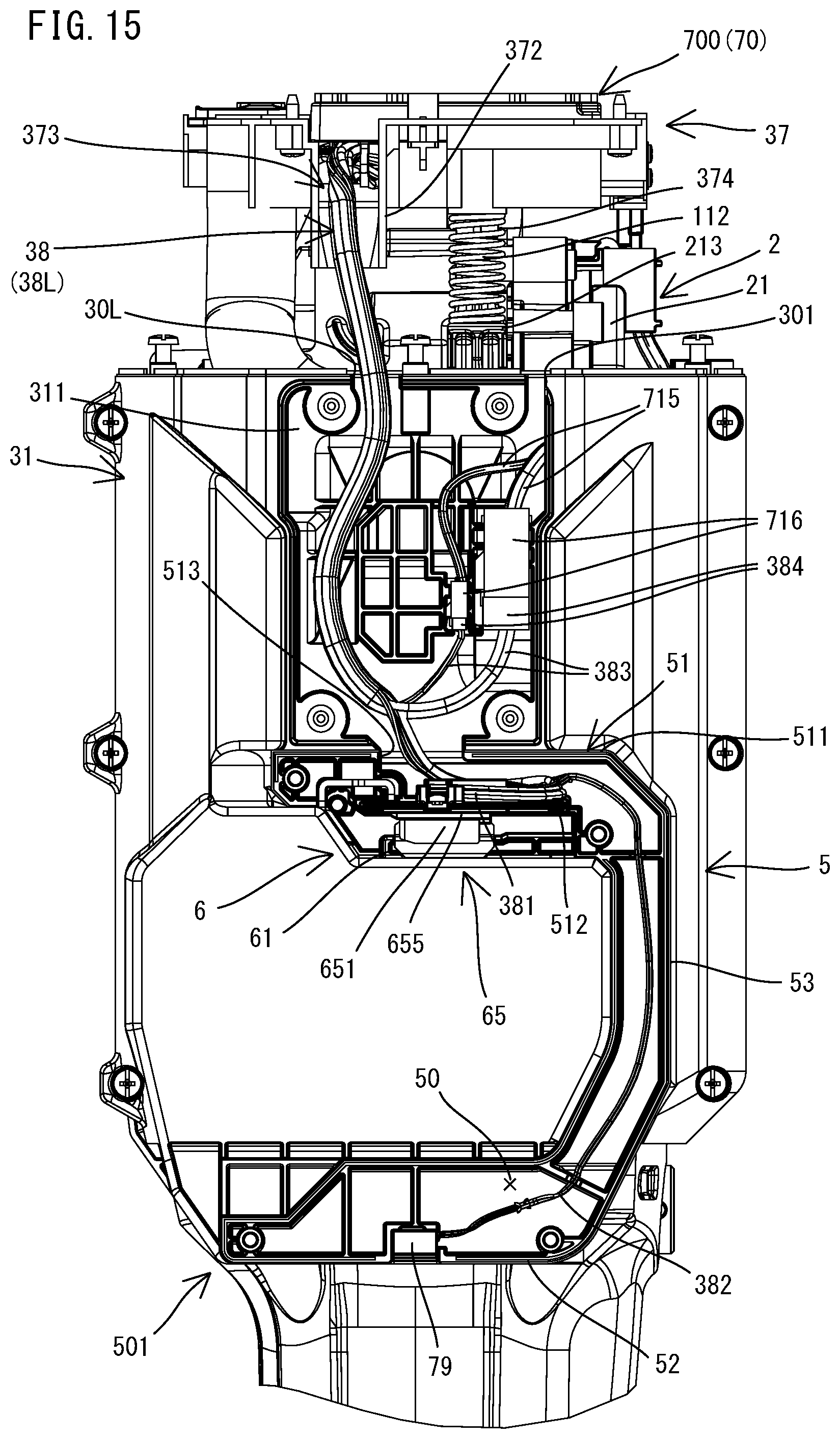 Patent US12569970 Figure 15 – Power tool having hammer mechanism